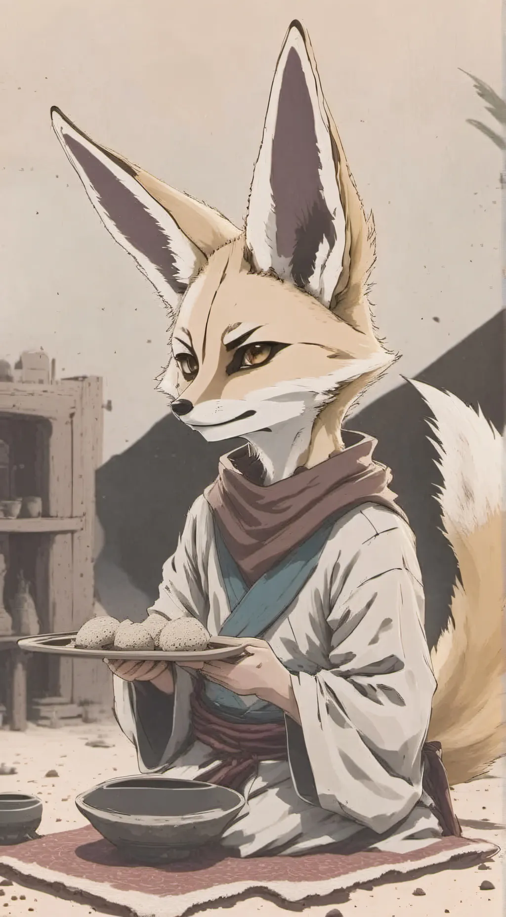 ai character: Desert Spirit Fennec background