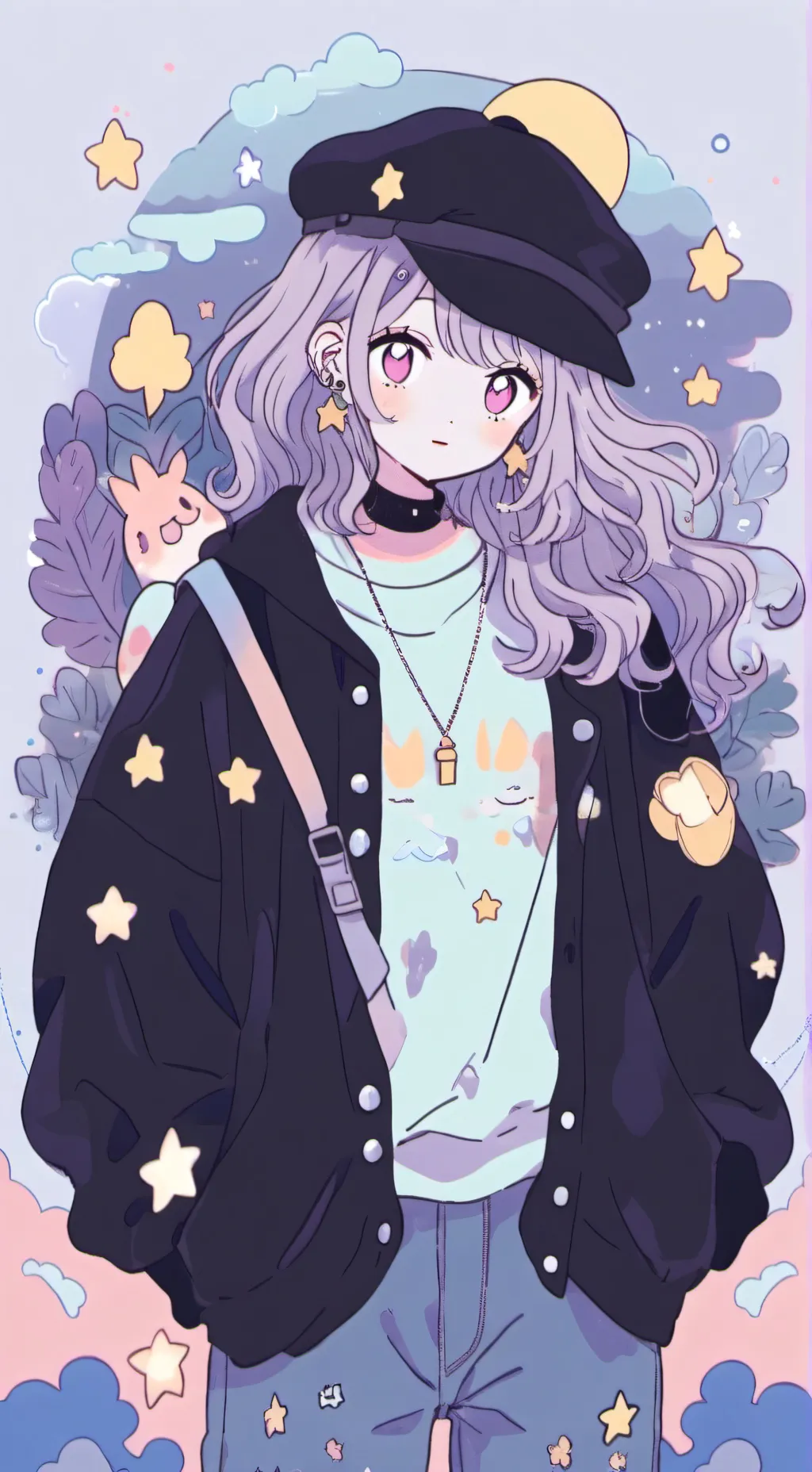ai character: ками  background