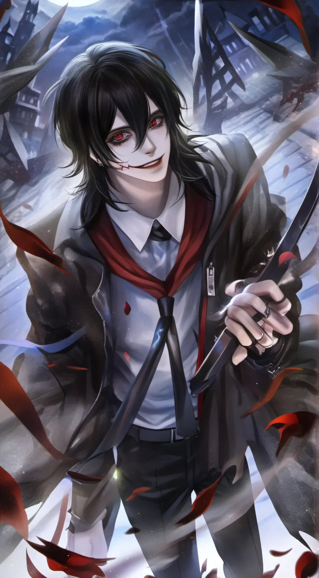 ai character: Creepypasta fanart background