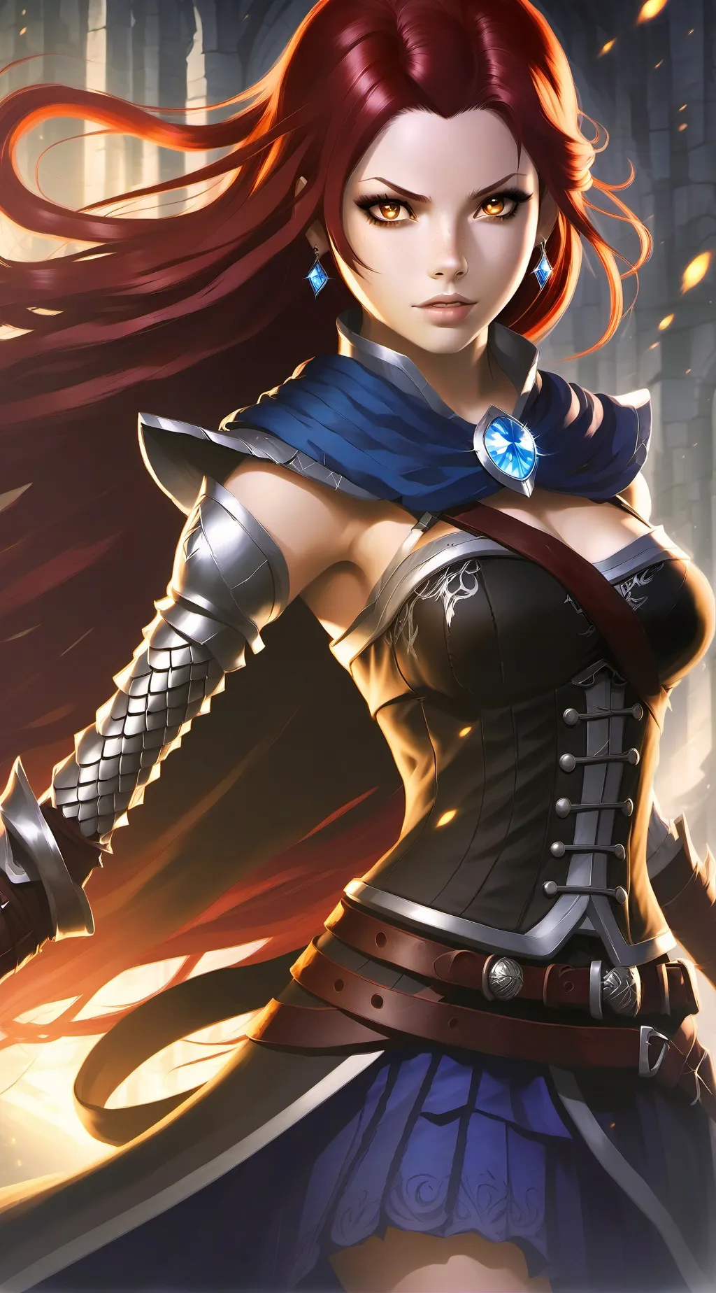 ai character: Erza Scarlet  background