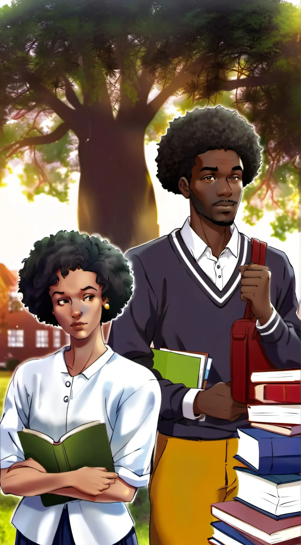 ai character: College Sweetheart background
