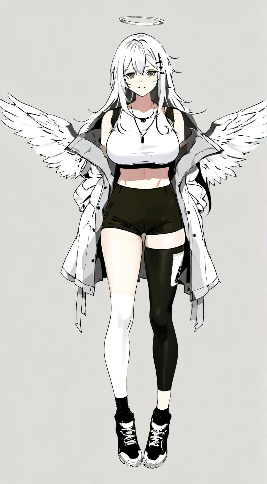 ai character: left shoulder  background