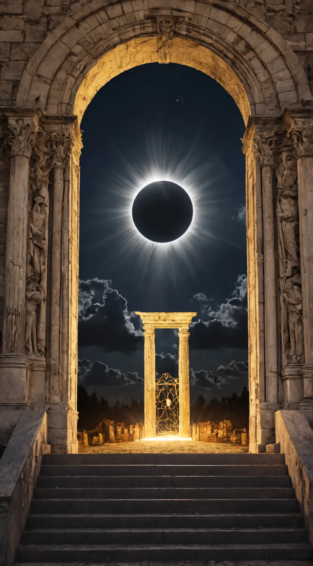 ai character: Eclipse heaven  background