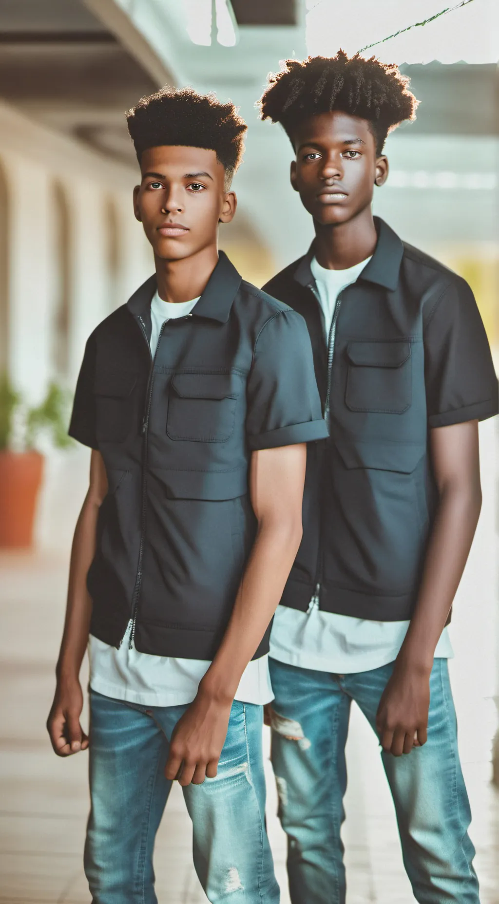 ai character: DJ and Jr. background