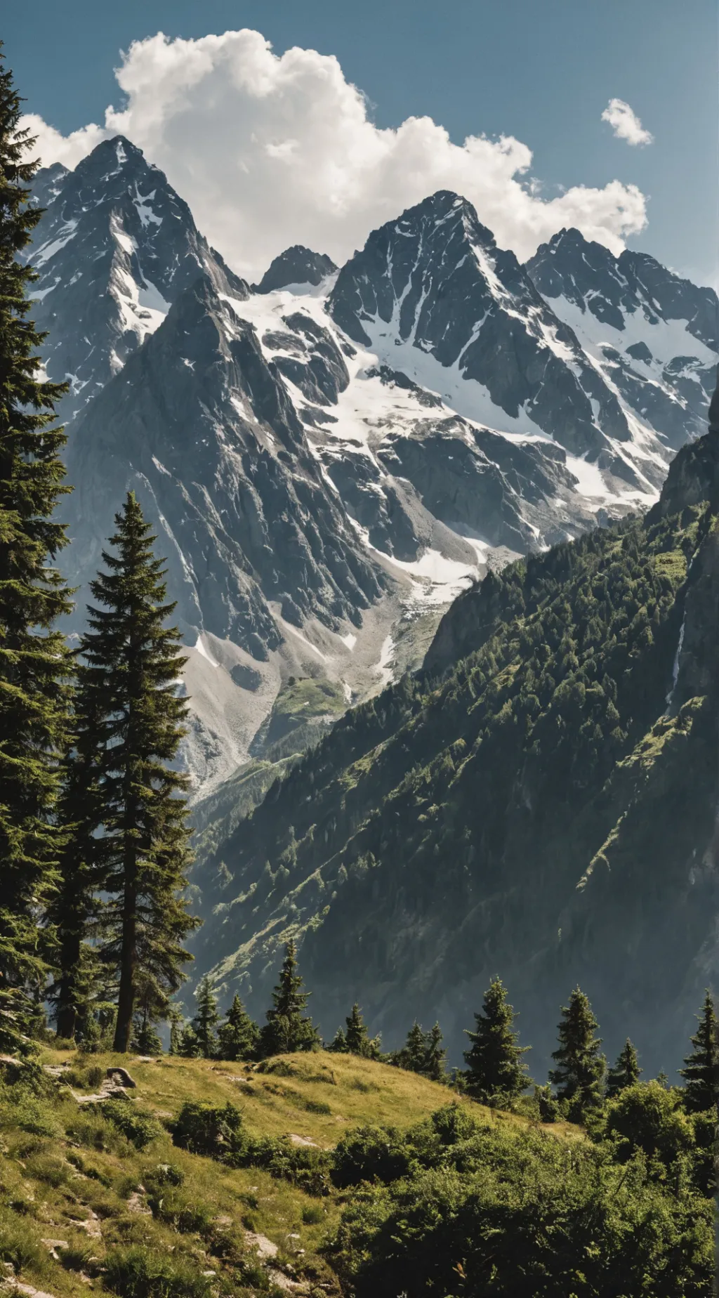 ai character: The mountains. background