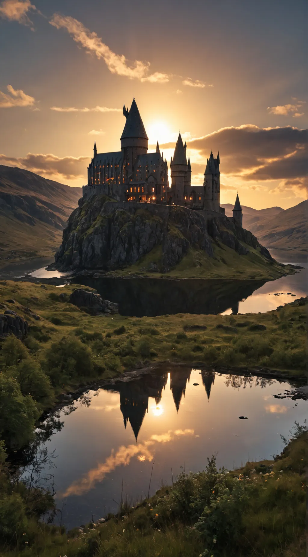 ai character: Hogwarts  background