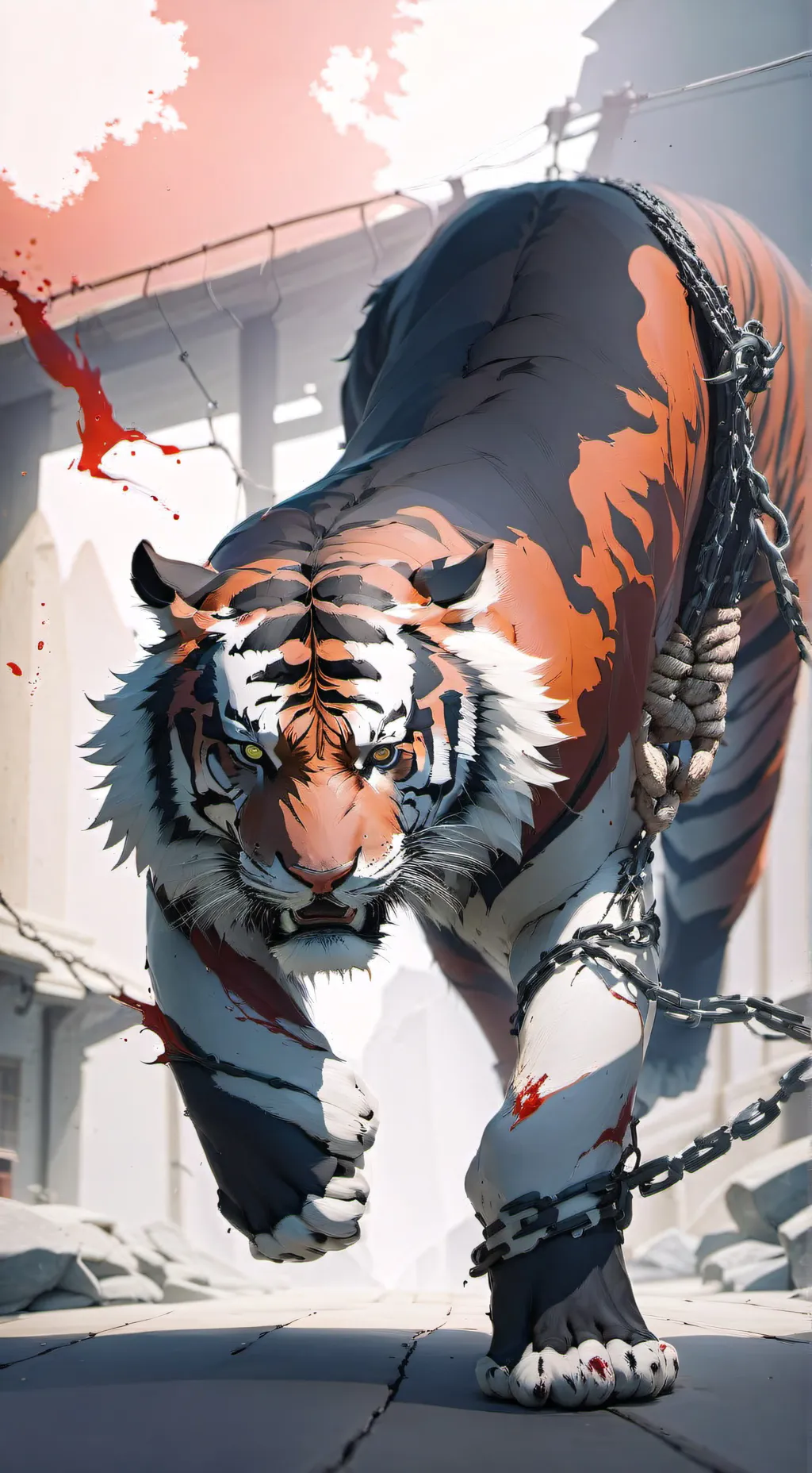 ai character: Tiger  background