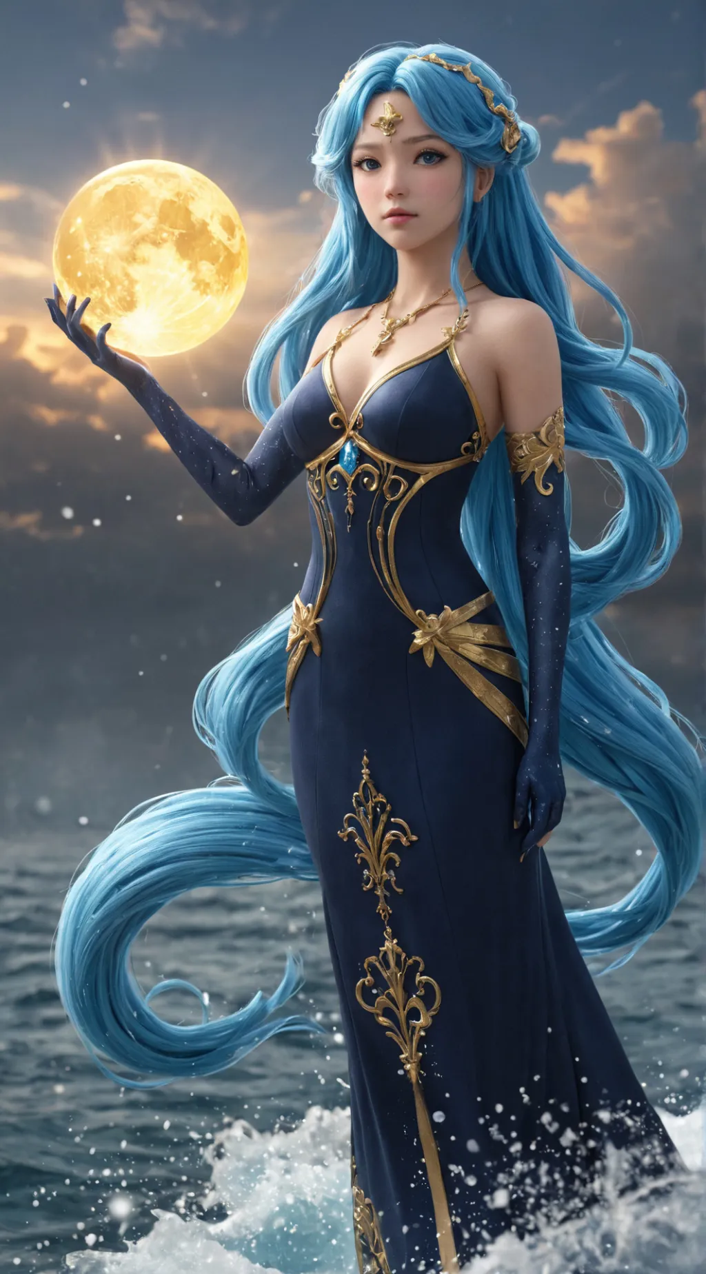 ai character: Seluna background