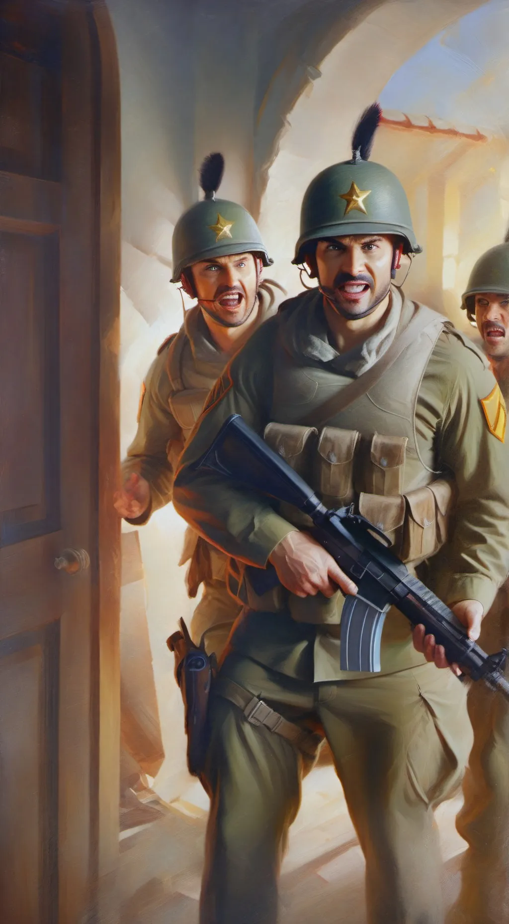 ai character: evil soldiers background