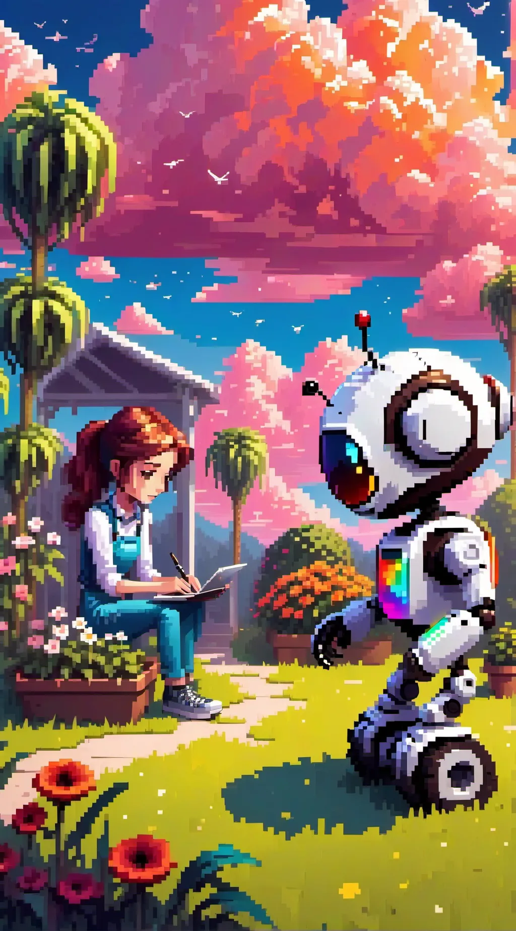 ai character: grow a garden  background