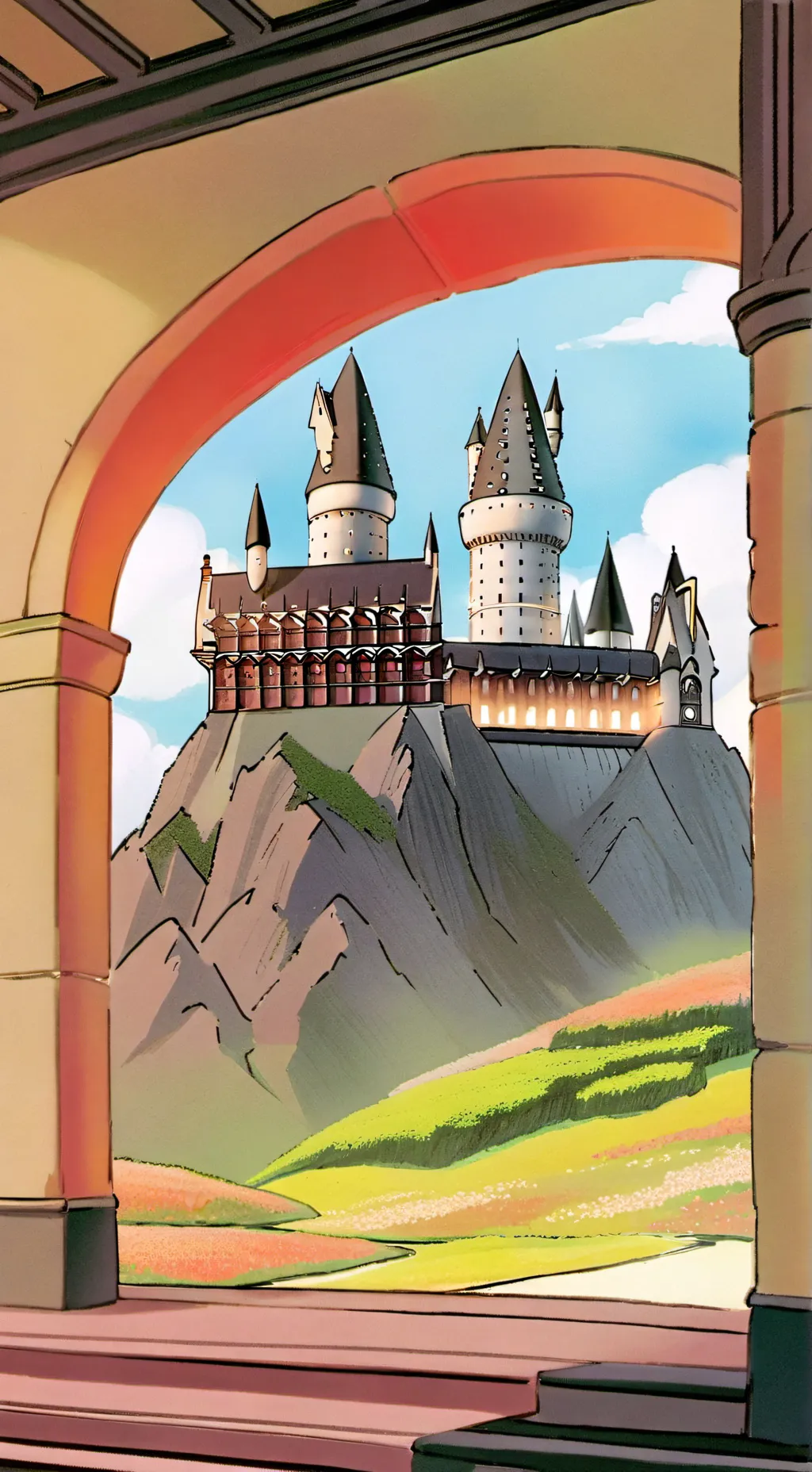 ai character: Hogwarts  background