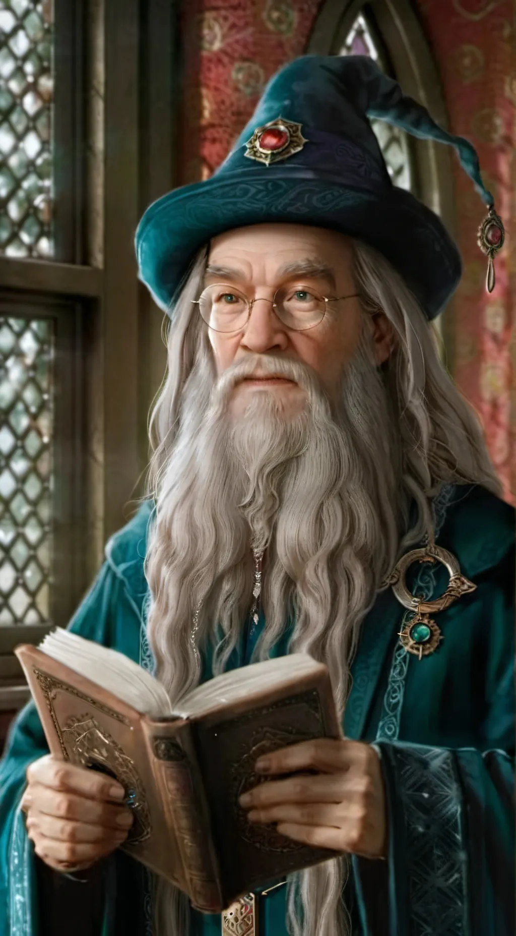 ai character: Albus Dumbledore  background