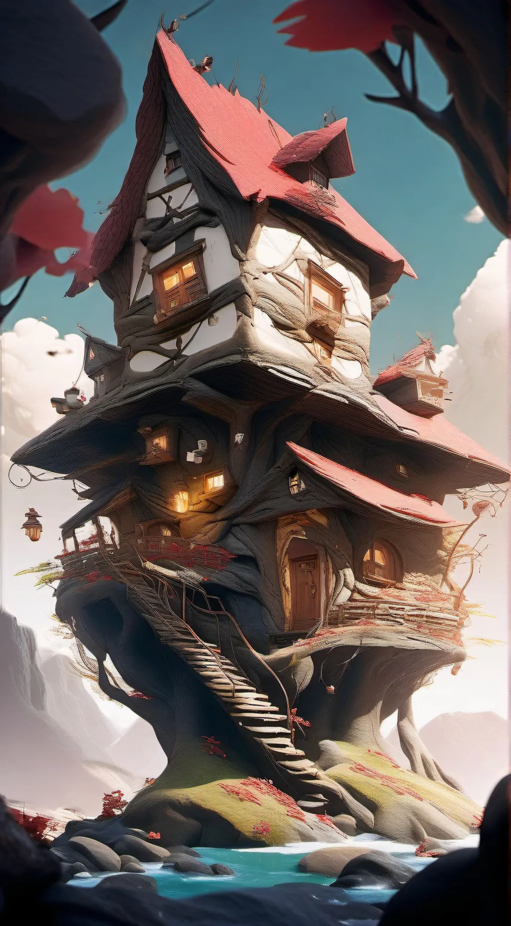 ai character: HH Fanart background