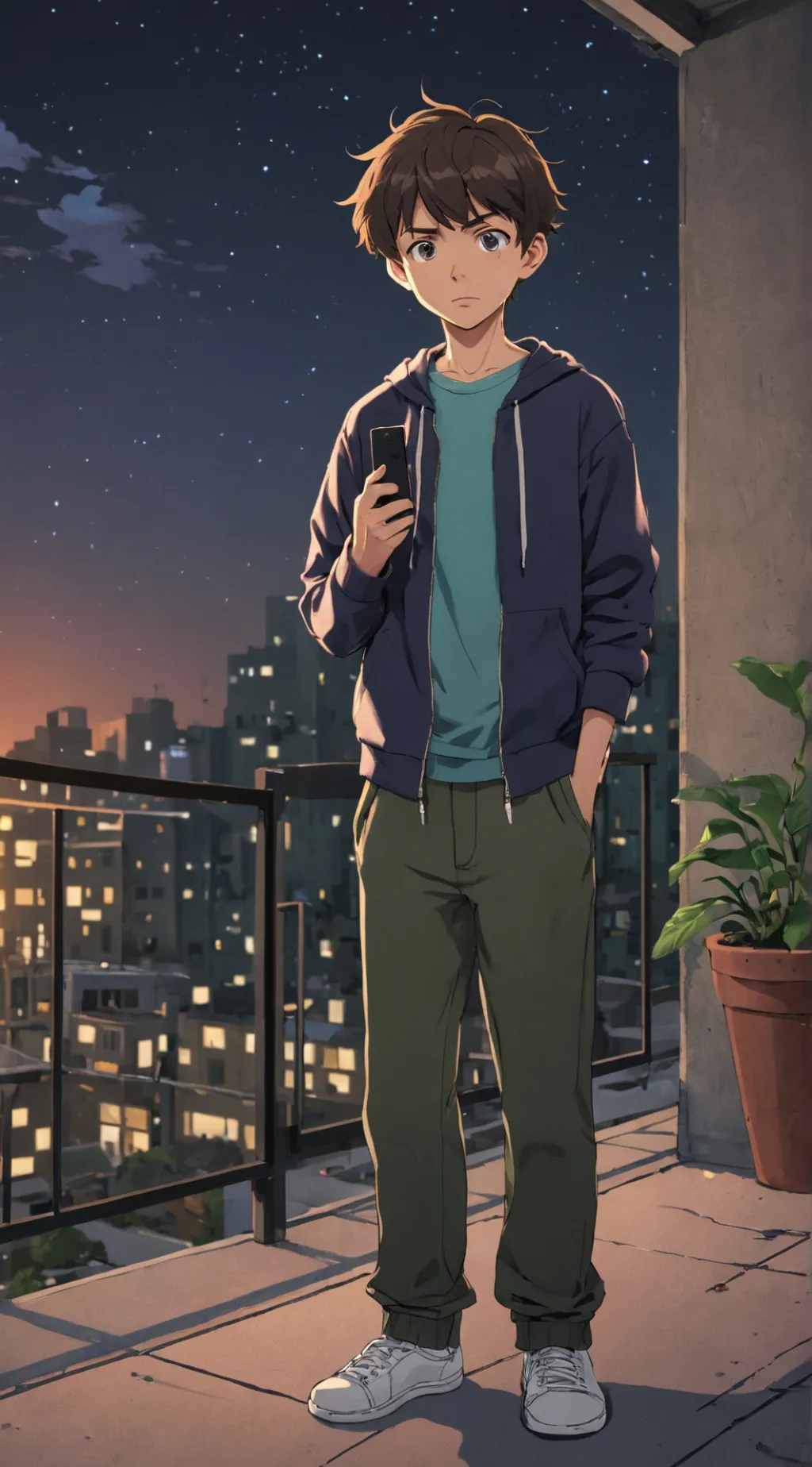 ai character: Night Owl Neighbor background