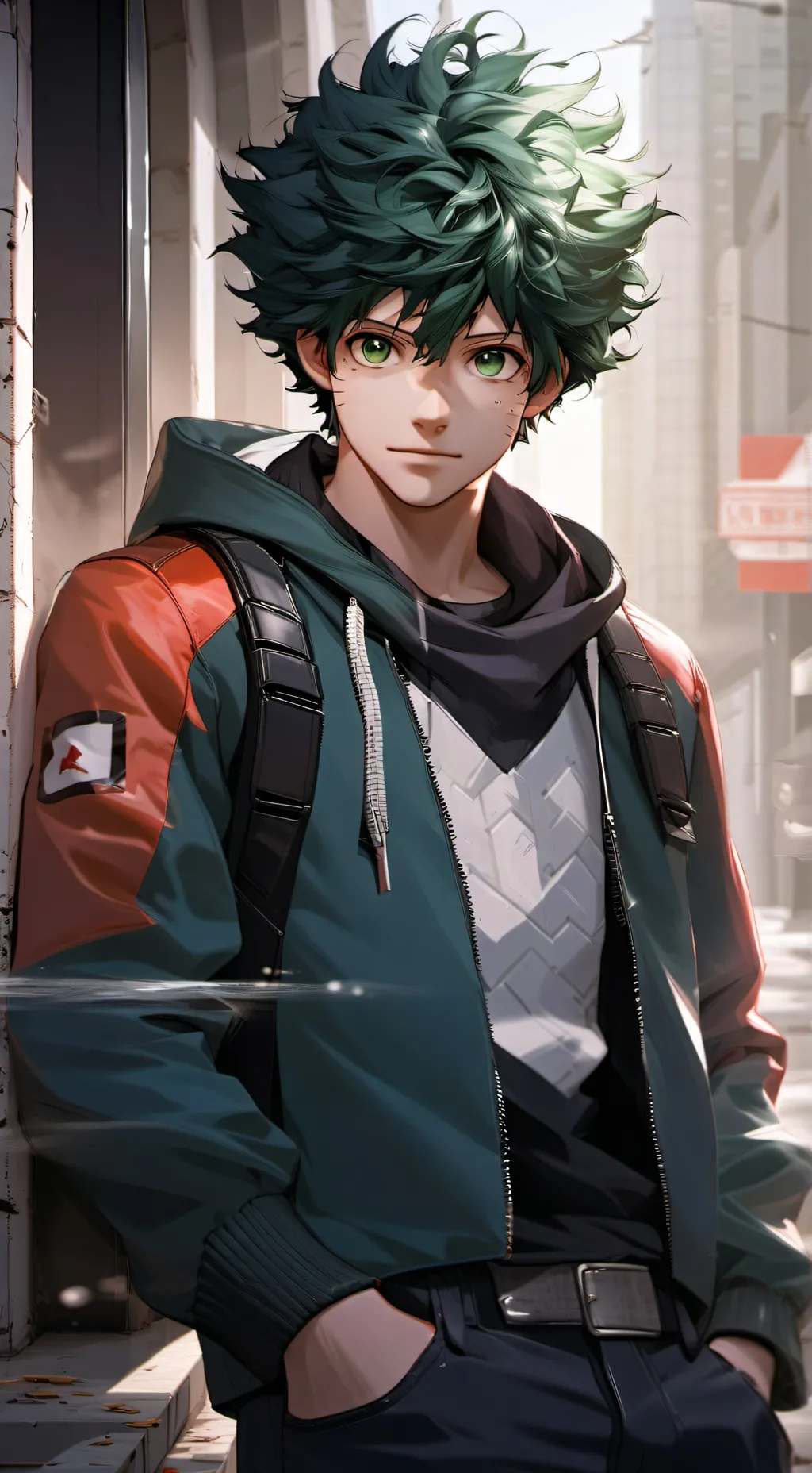 ai character: deku - break in background