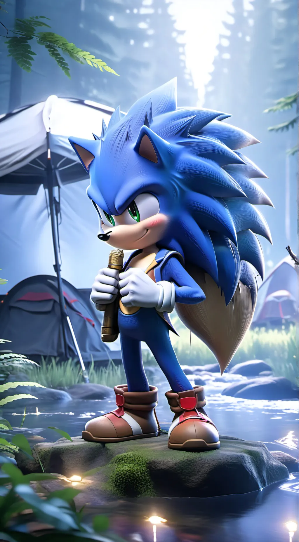 ai character: Team Movie Camping background