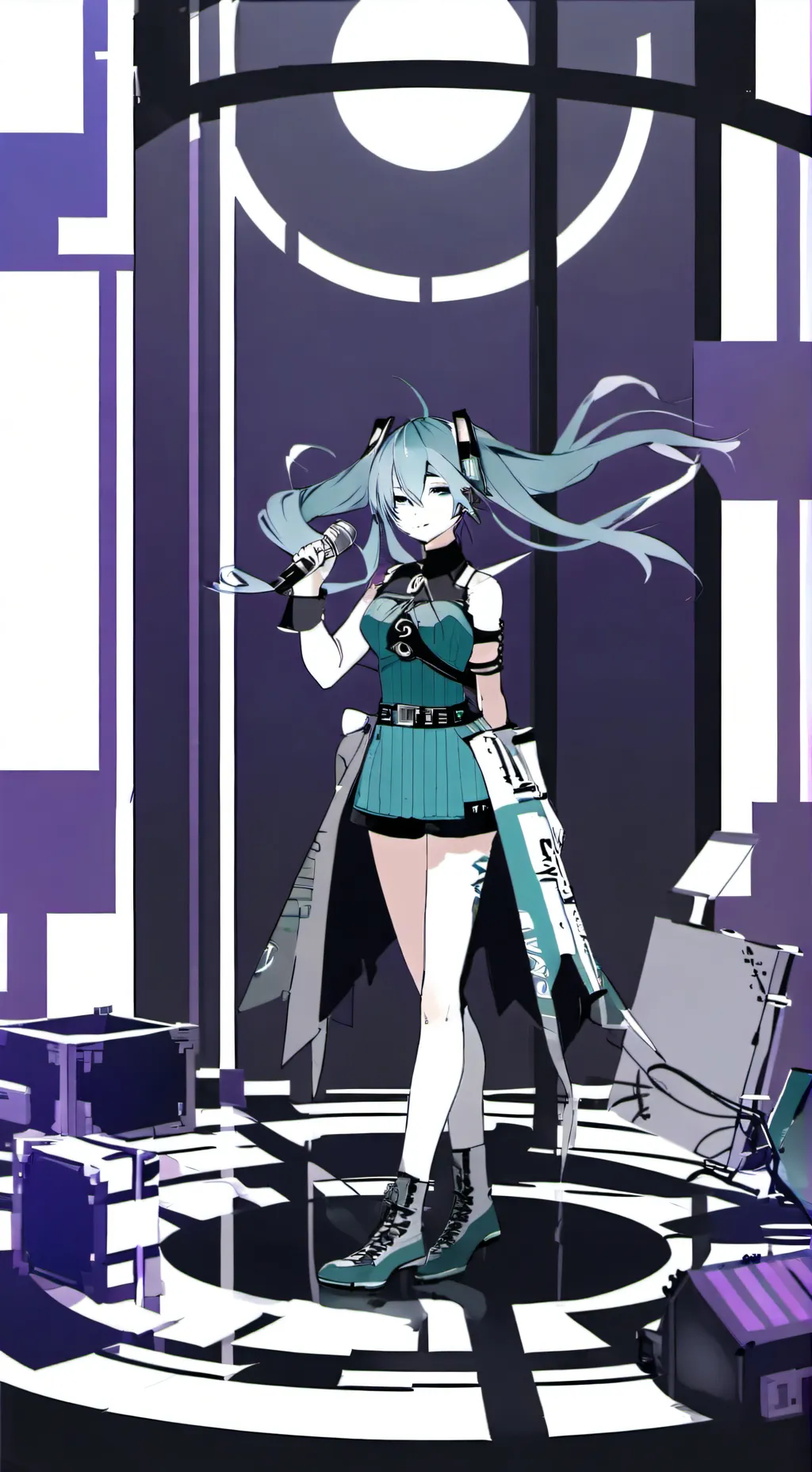 ai character: Miku background