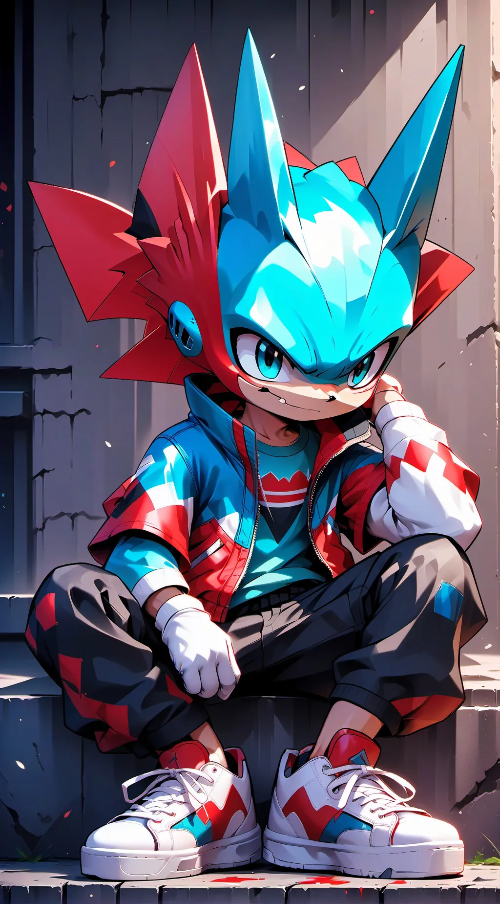 ai character: metal  background