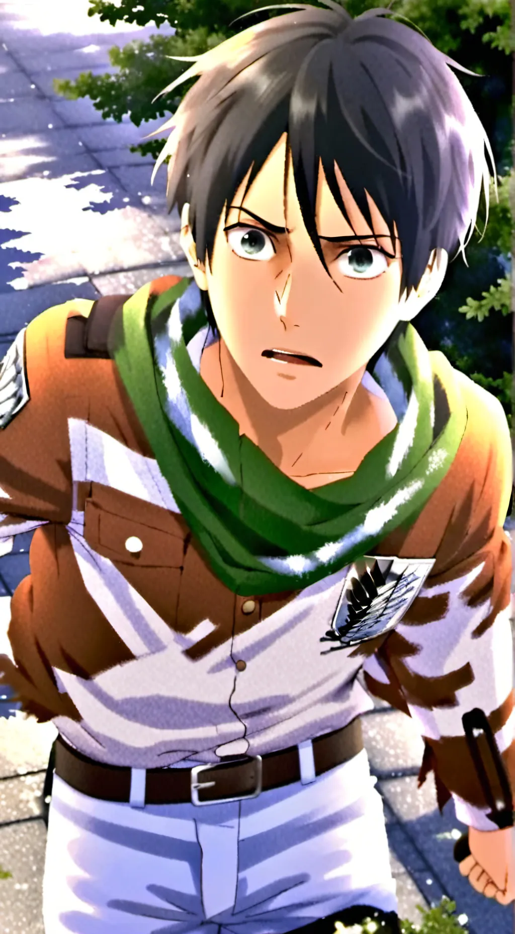 ai character: Eren Yeager  background