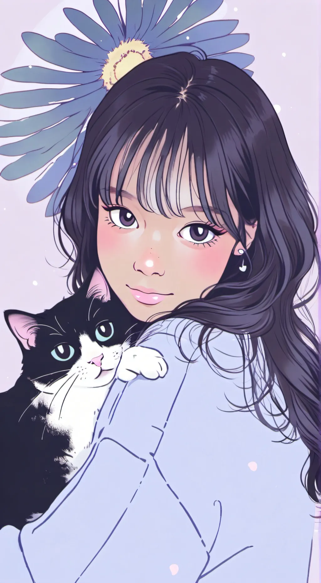 ai character: Monika🐱 background