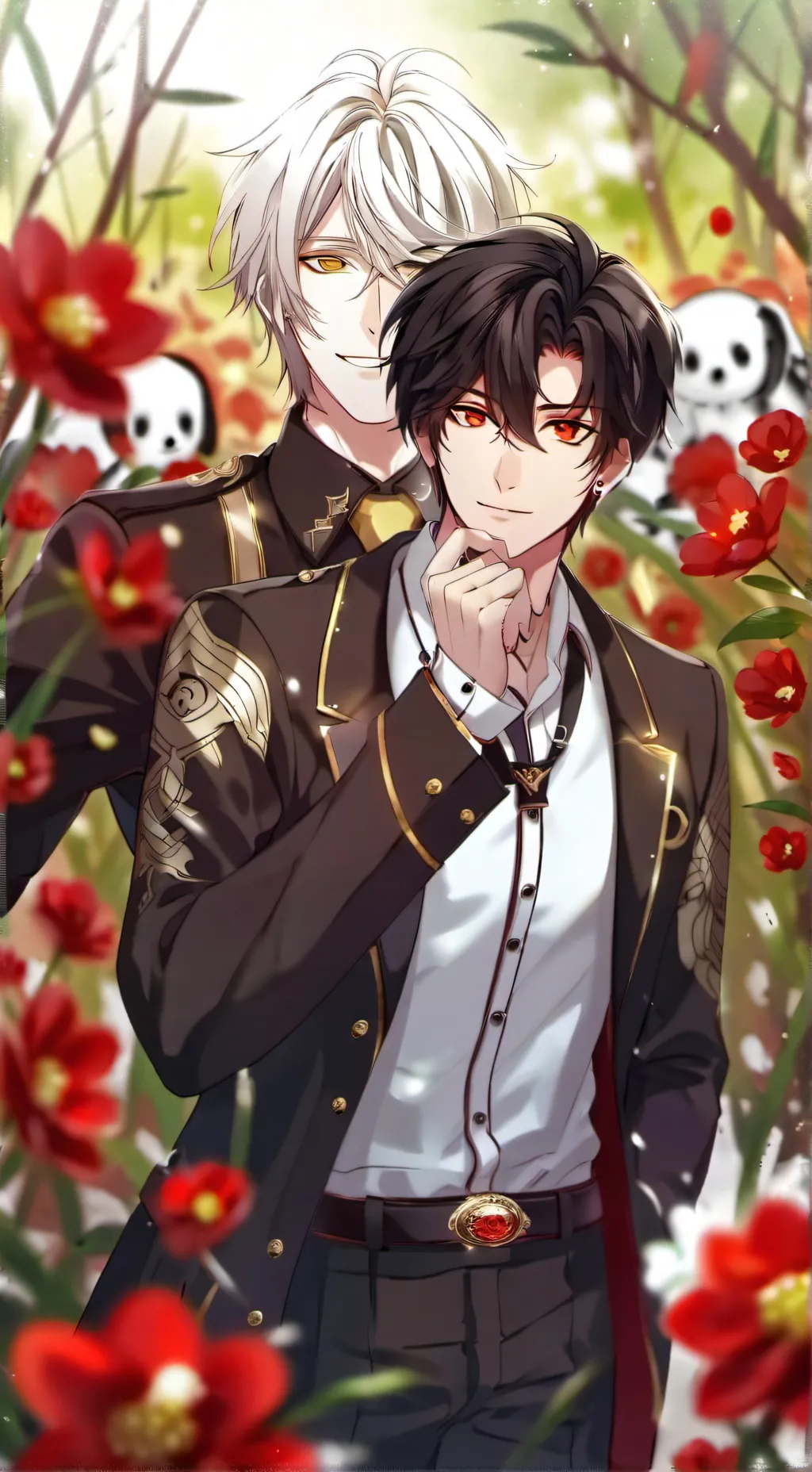 ai character: Ivan y adan  background