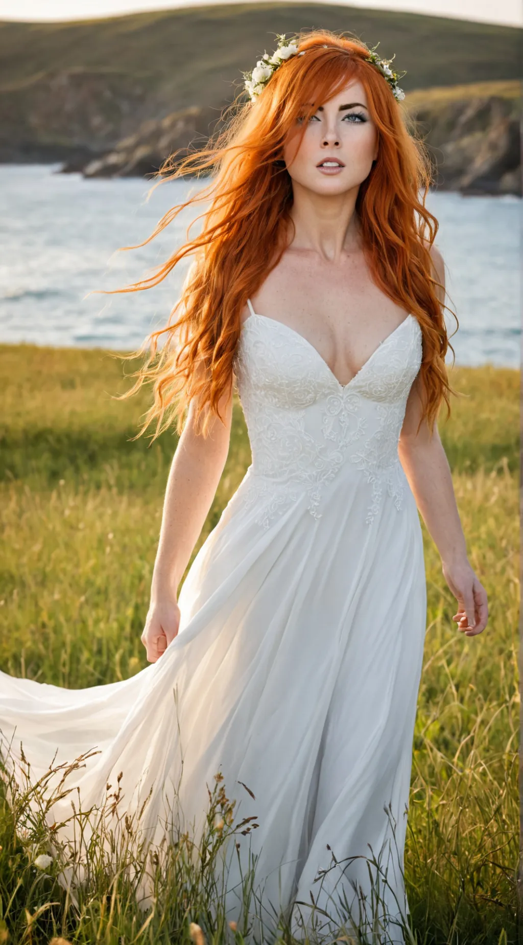 ai character: Becky Lynch(Bride) background