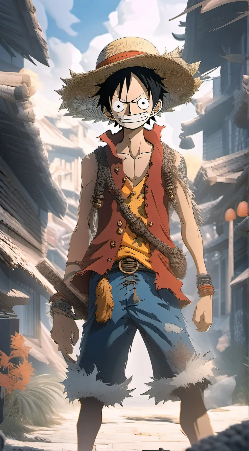 ai character: luffy background