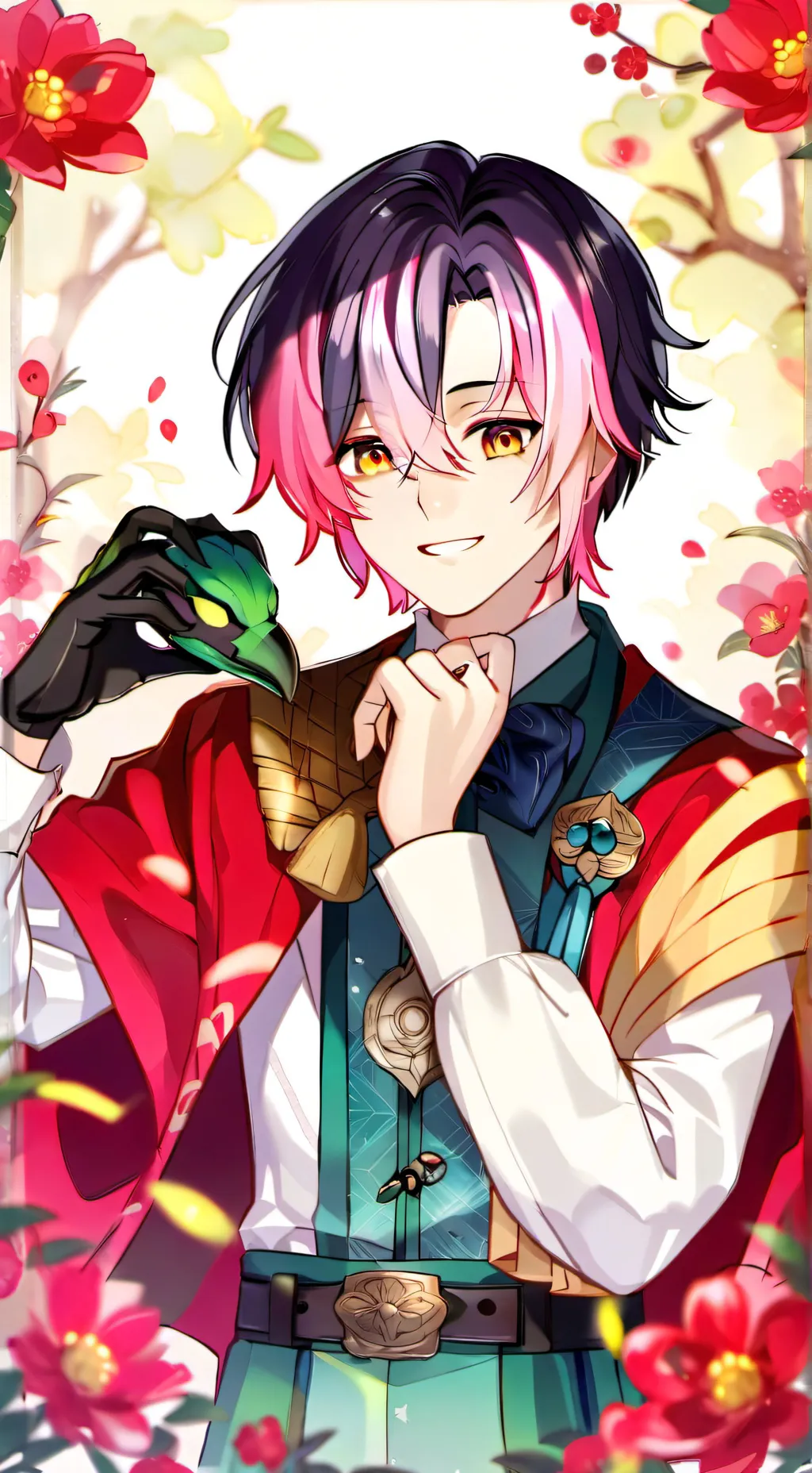 ai character: Obanai x Mitsuri background