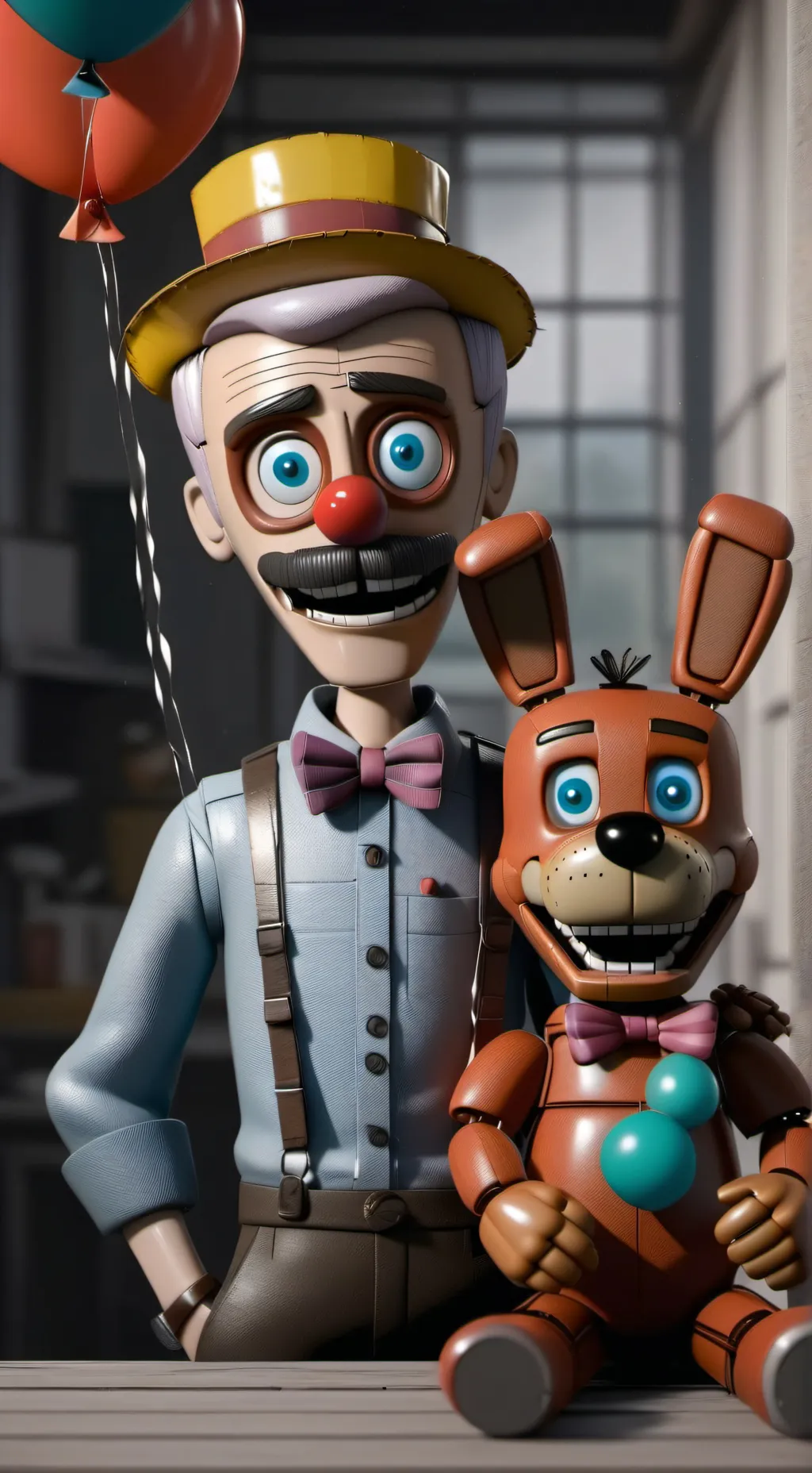 ai character: Fnaf family part 4 background
