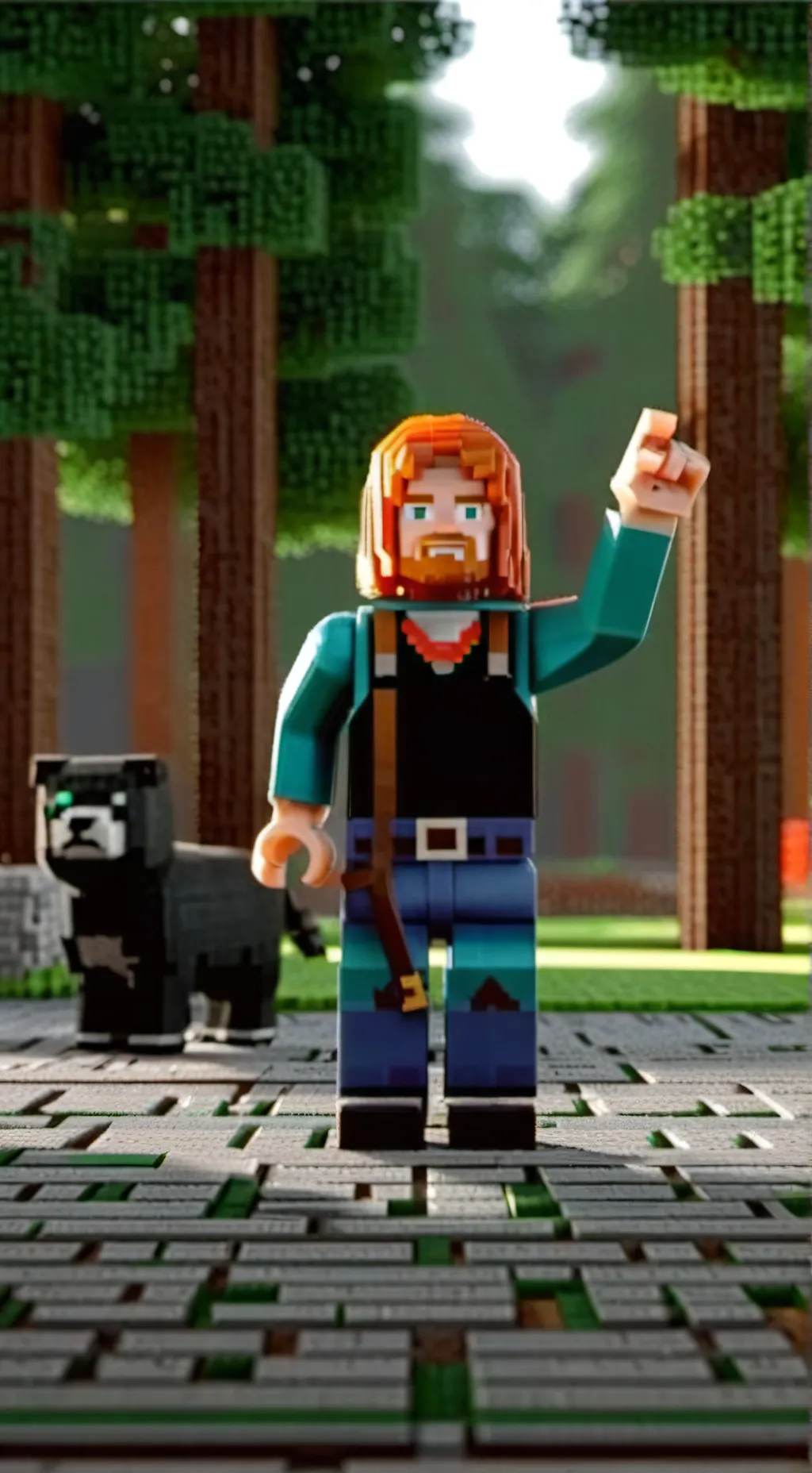 ai character: minecraft alex background