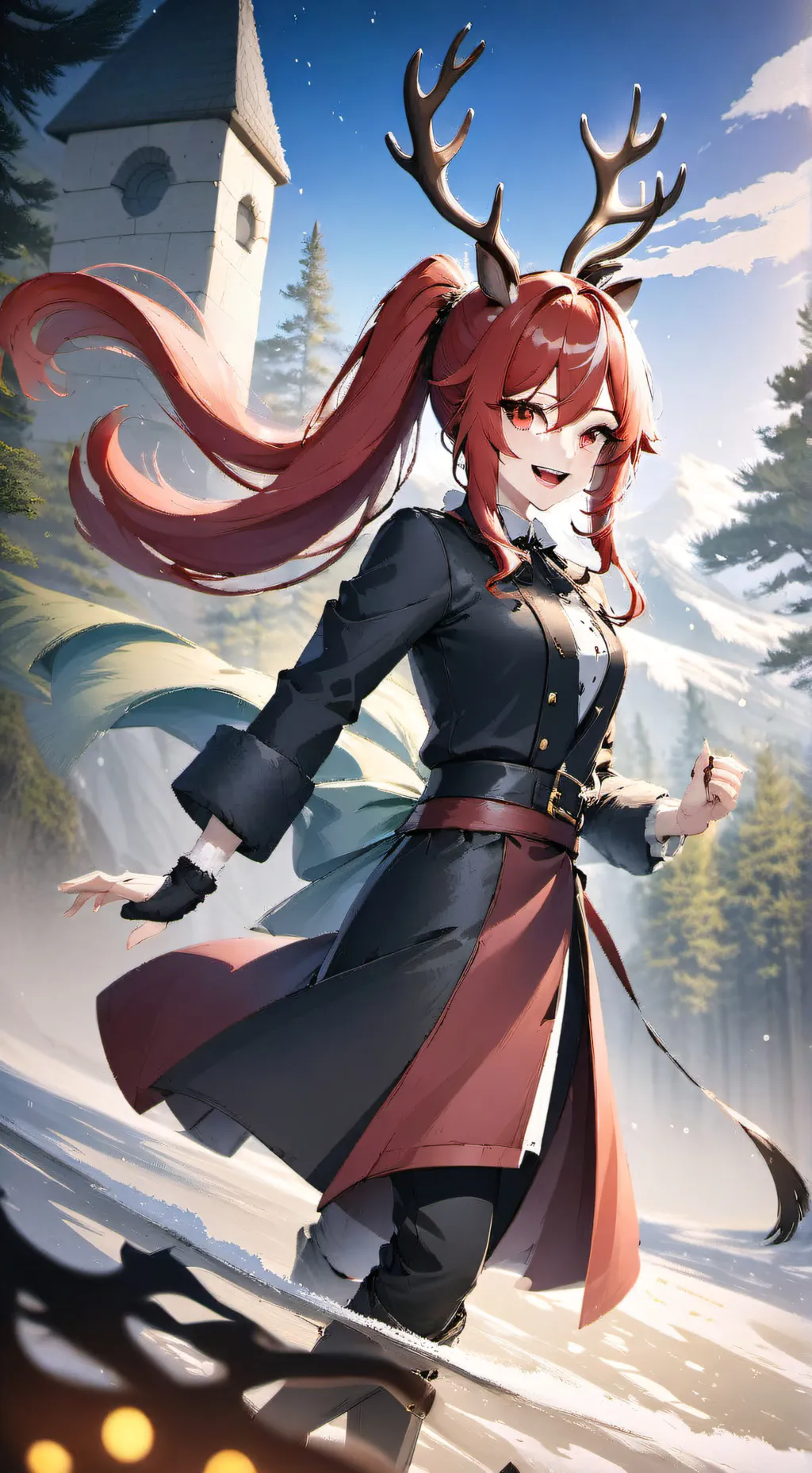 ai character: Deer Girl background