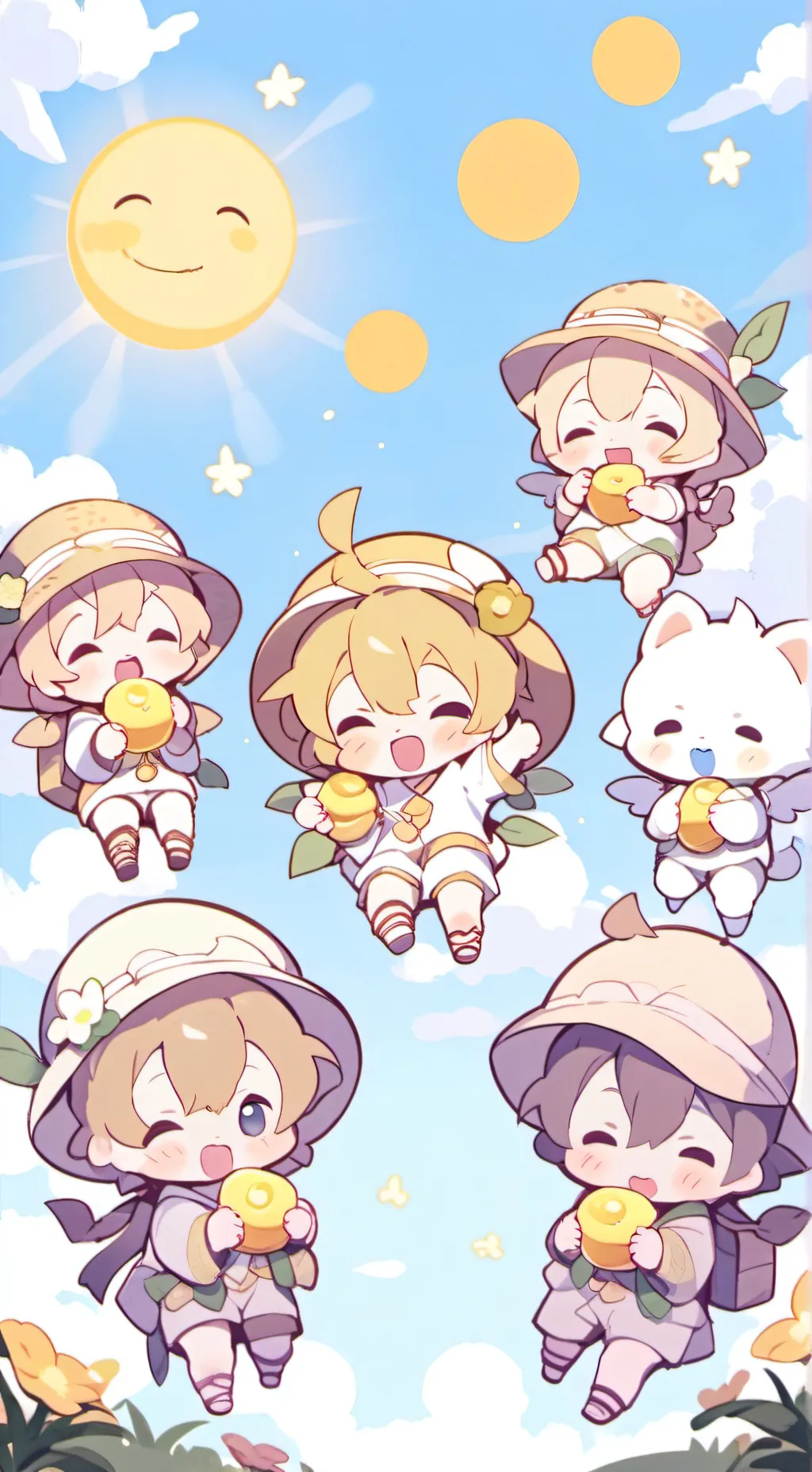 ai character: Sun Babies background
