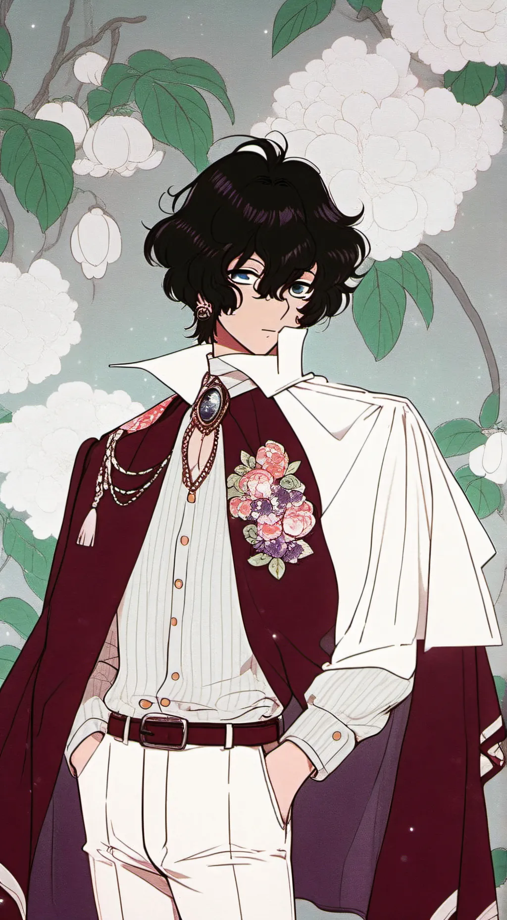 ai character: cool and nice background