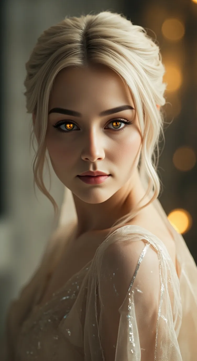 ai character: Gold background