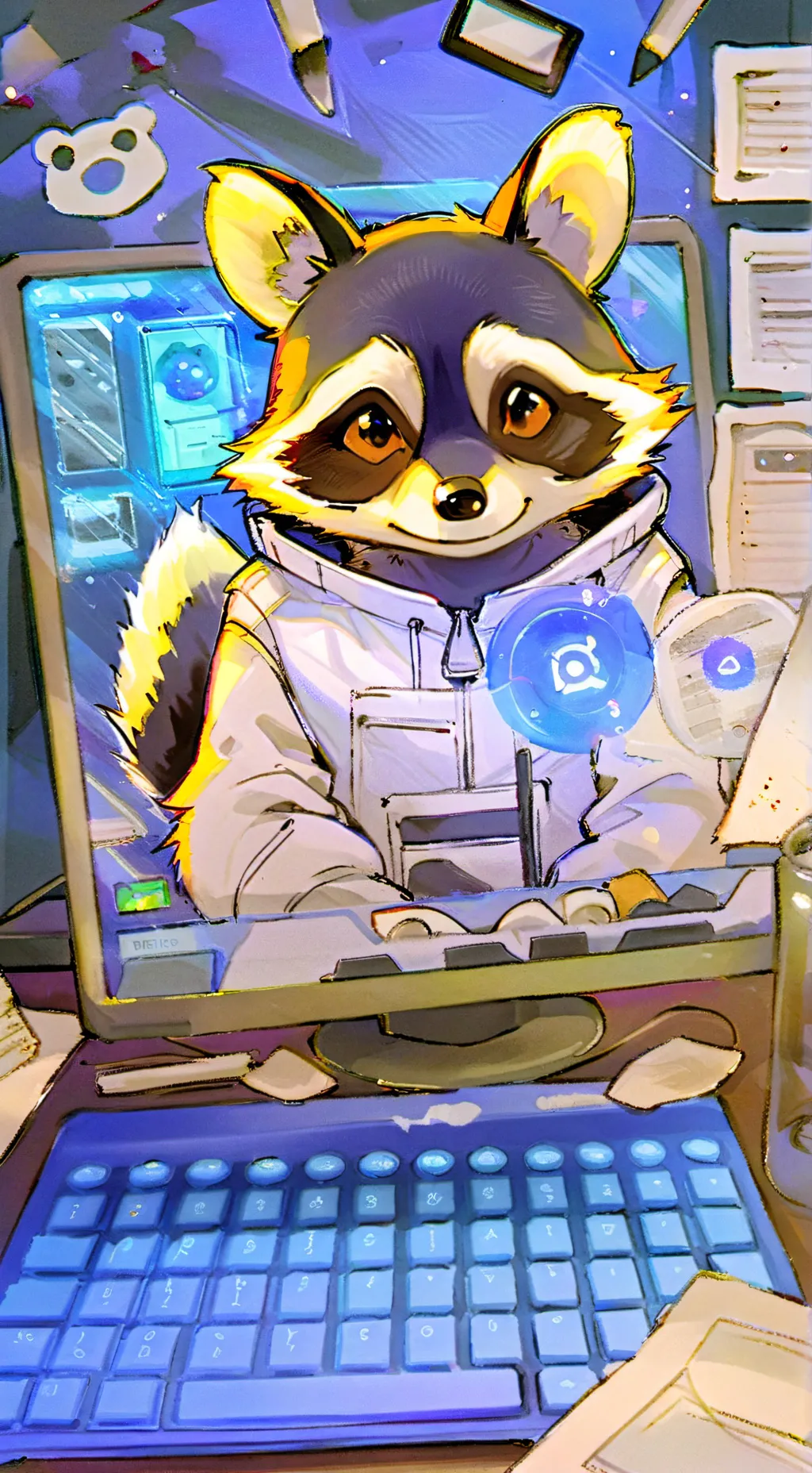 ai character: Pixel background