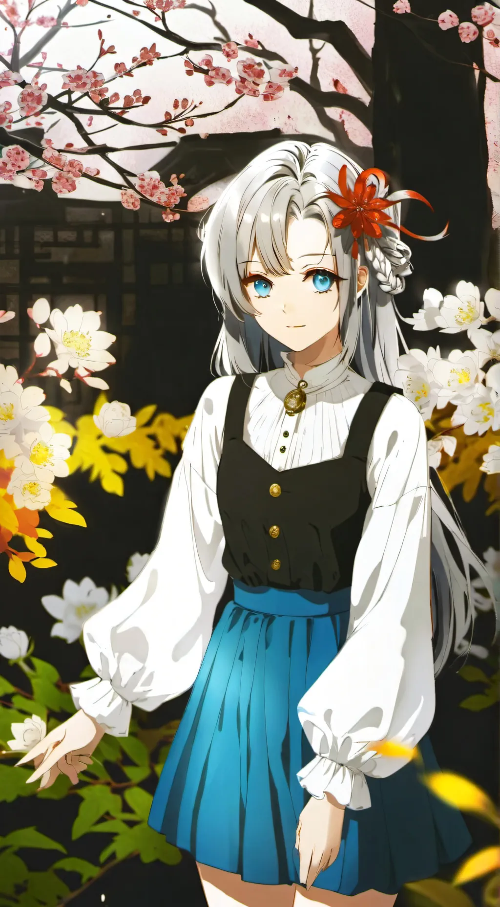 ai character: popular girl  background