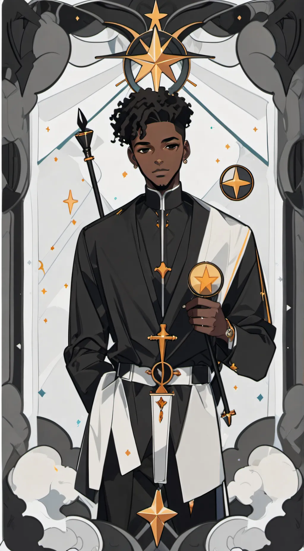 ai character: black man background