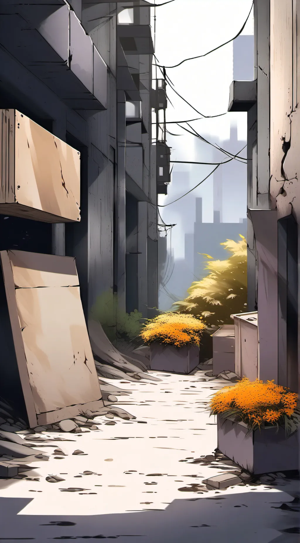 ai character: homeless  background