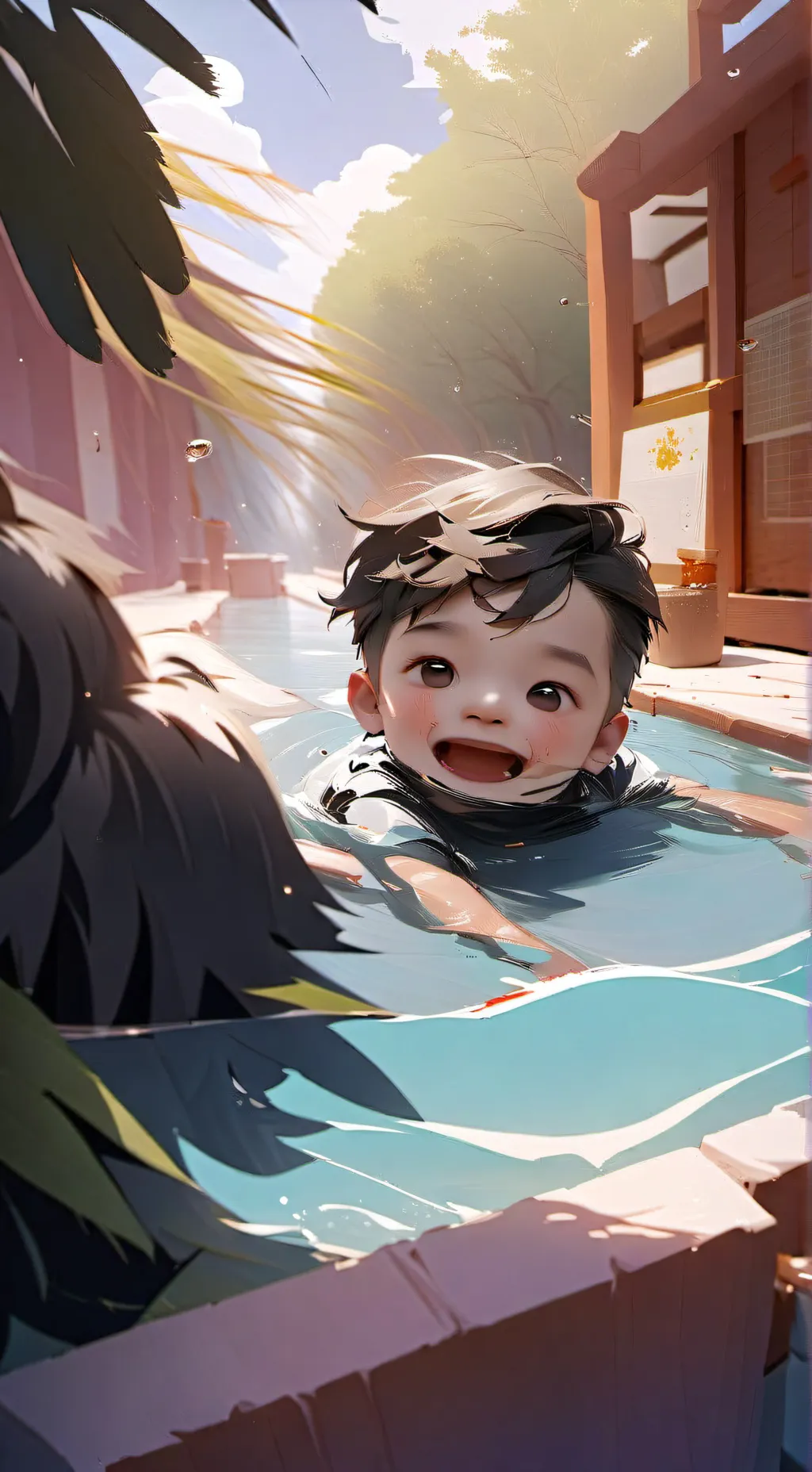 ai character: Swim lessons  background