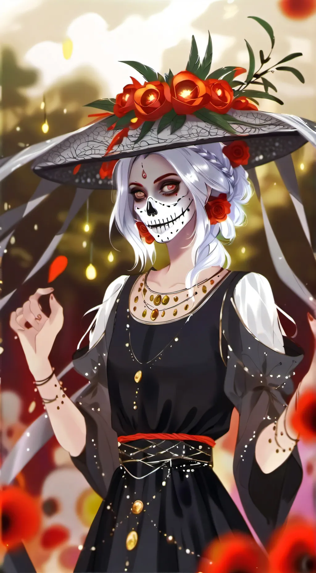 ai character: esqueleto background