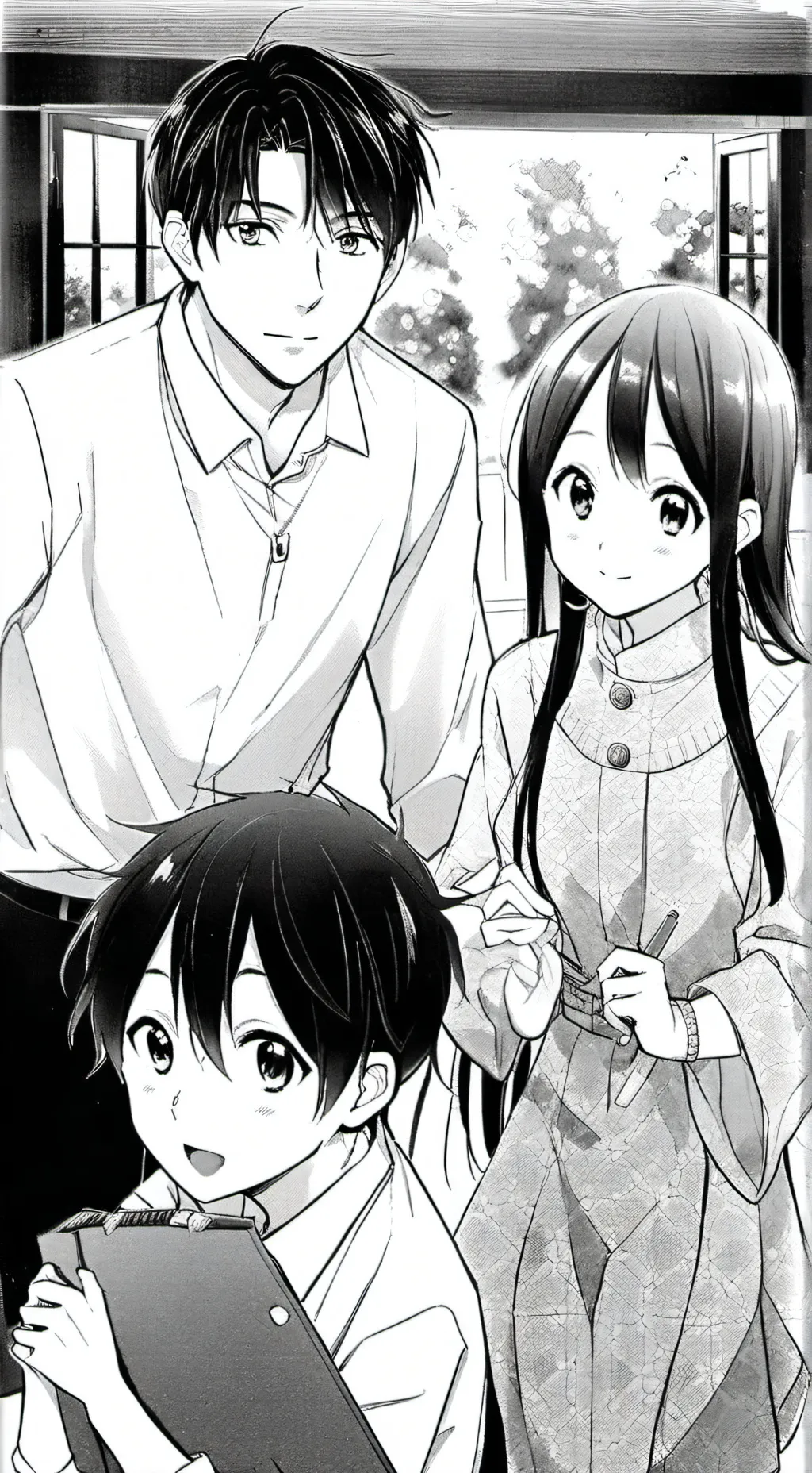 ai character: family of 4 background