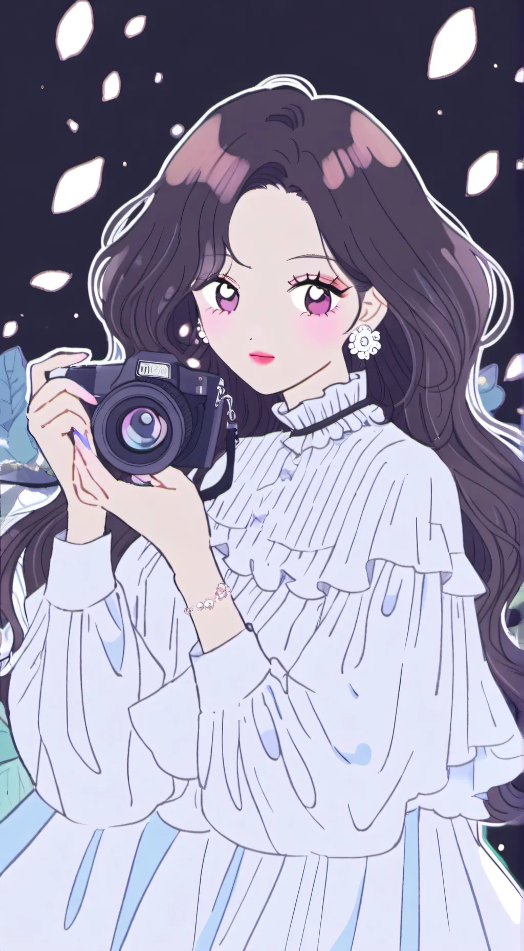 ai character: Cámara Woman  background