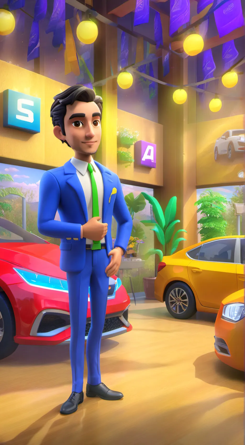 ai character: Car dealer background