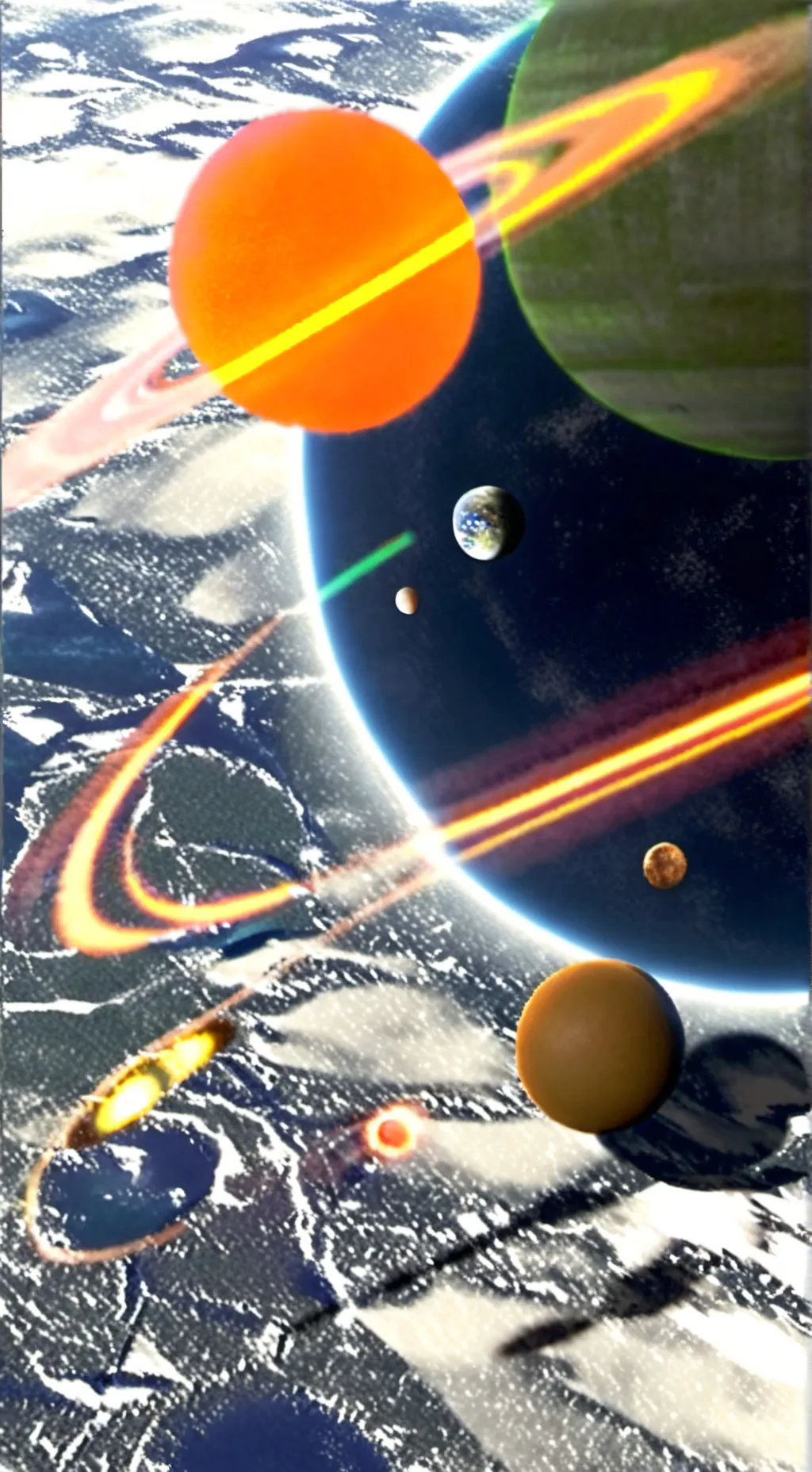 ai character: Planets background