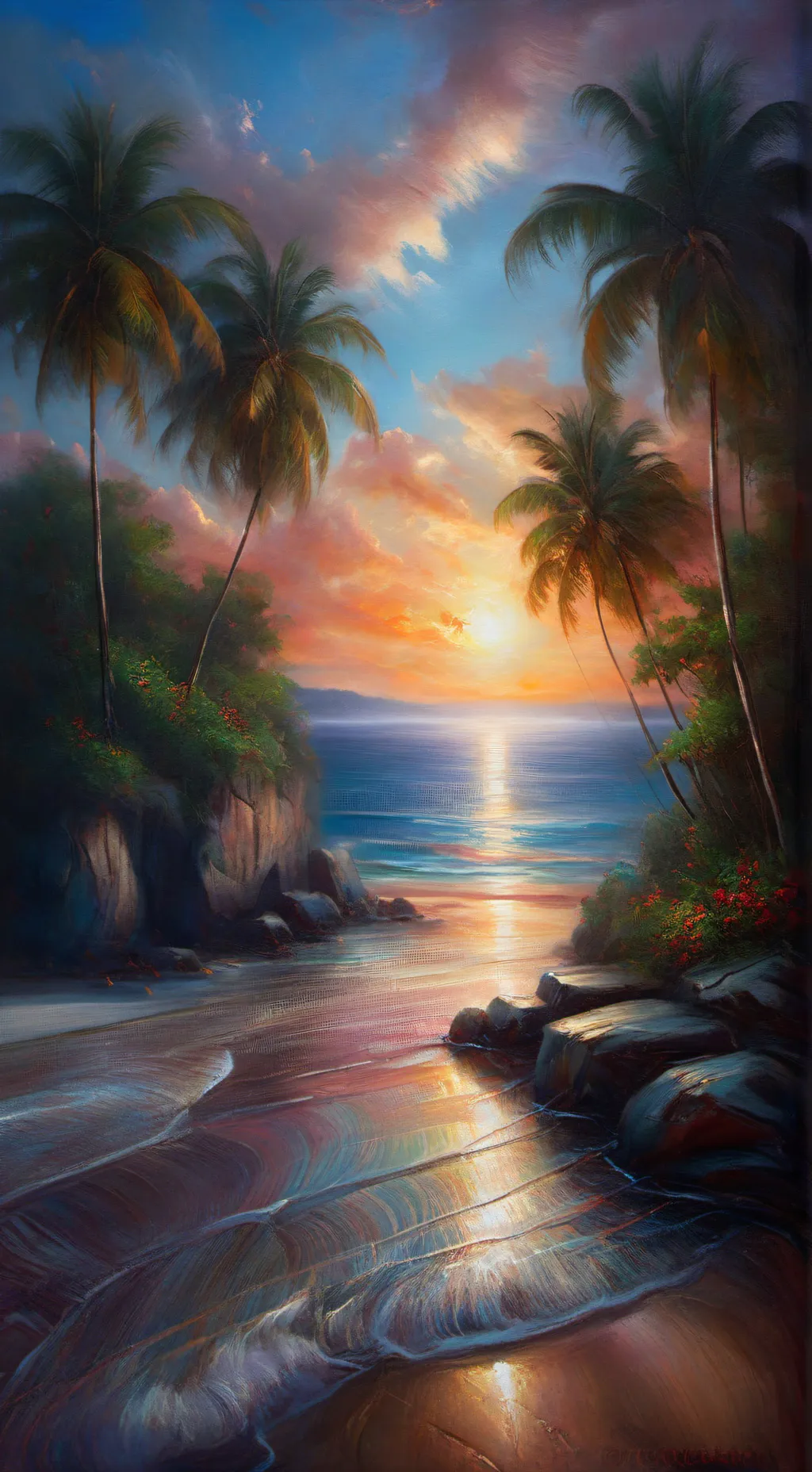 ai character: Dw beach ride background