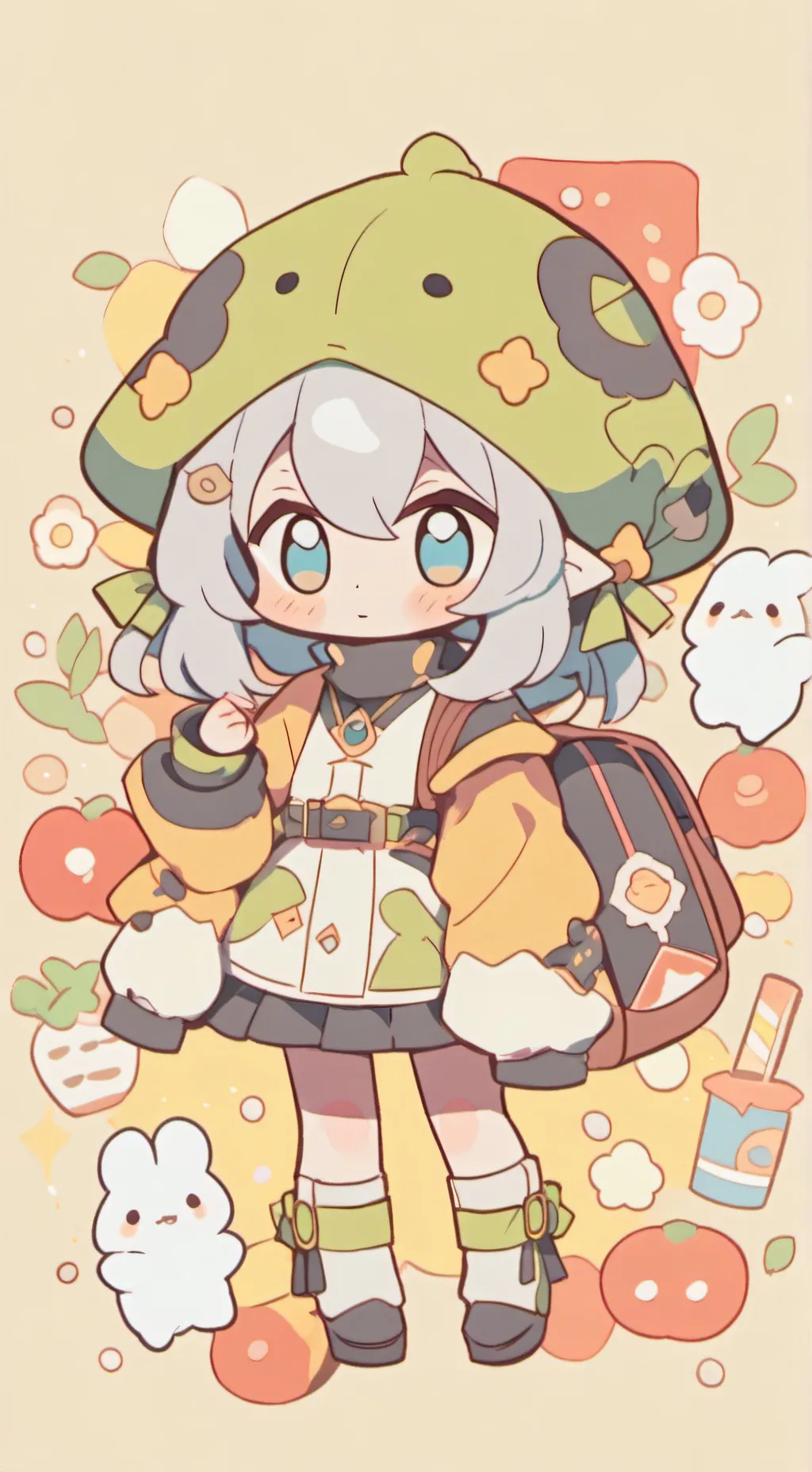 ai character: Dandys world ocs background