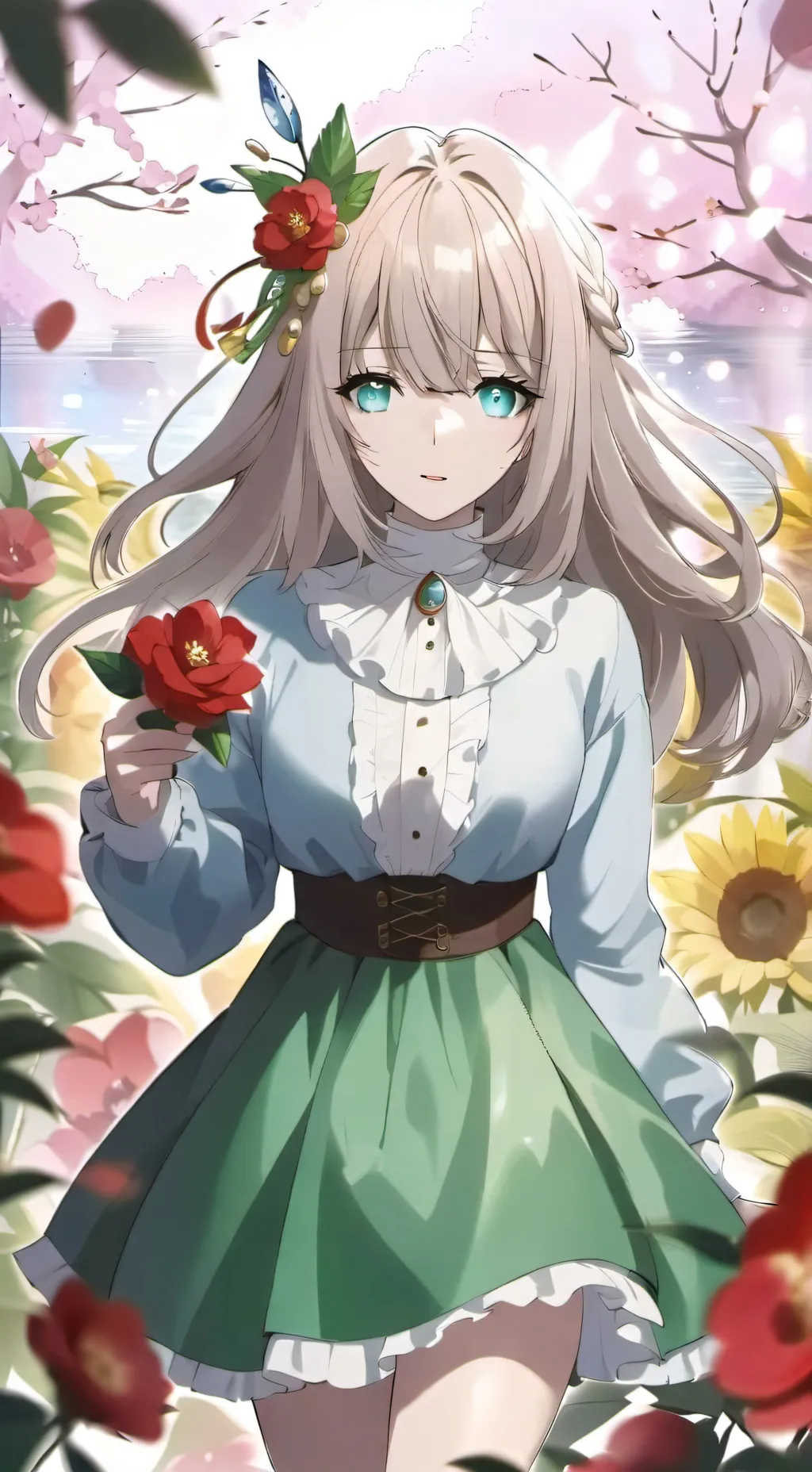 ai character: Sakura background