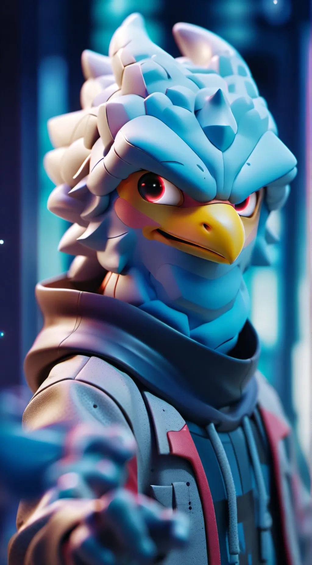 ai character: Bluetweet background