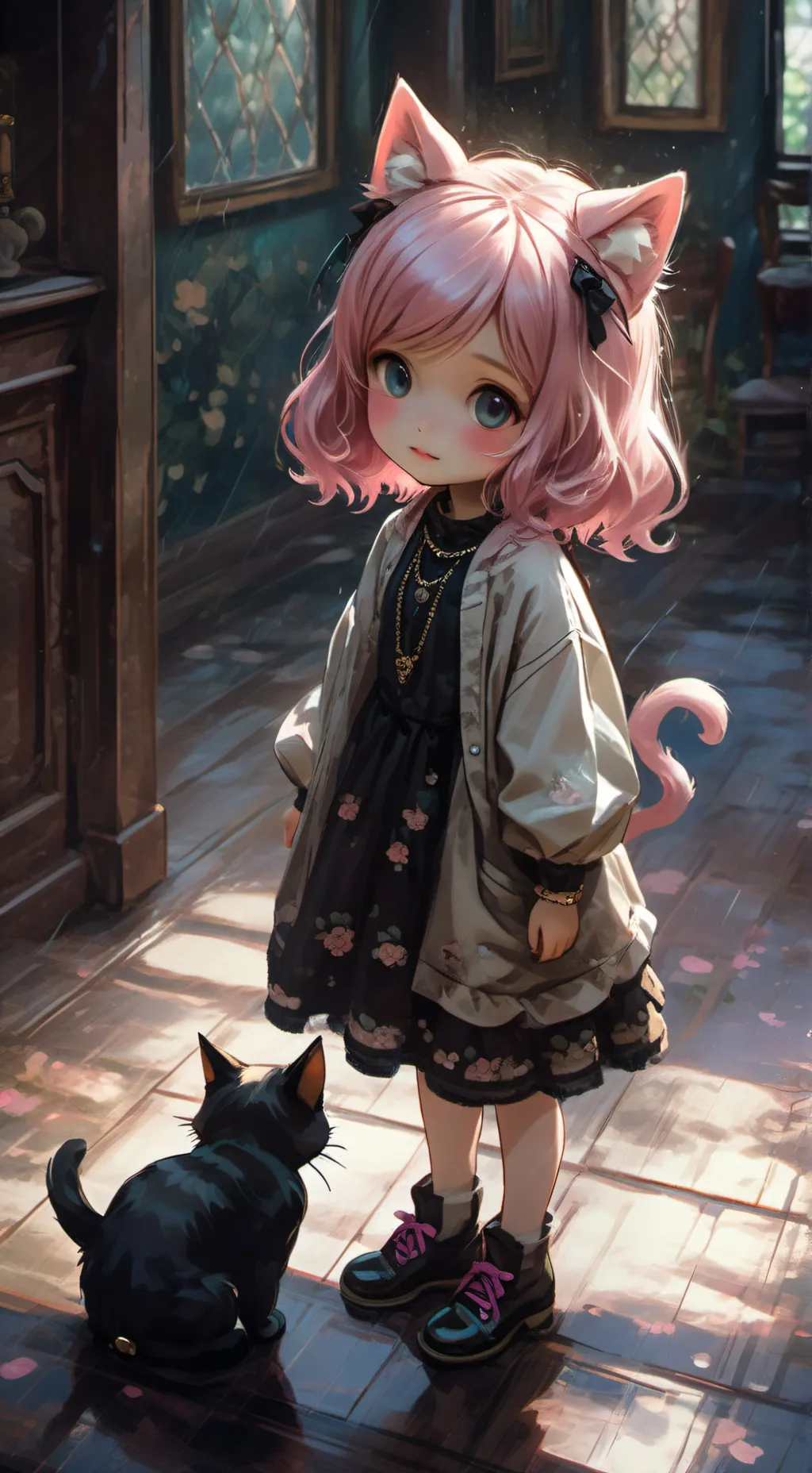 ai character: Catkin 🌸 background
