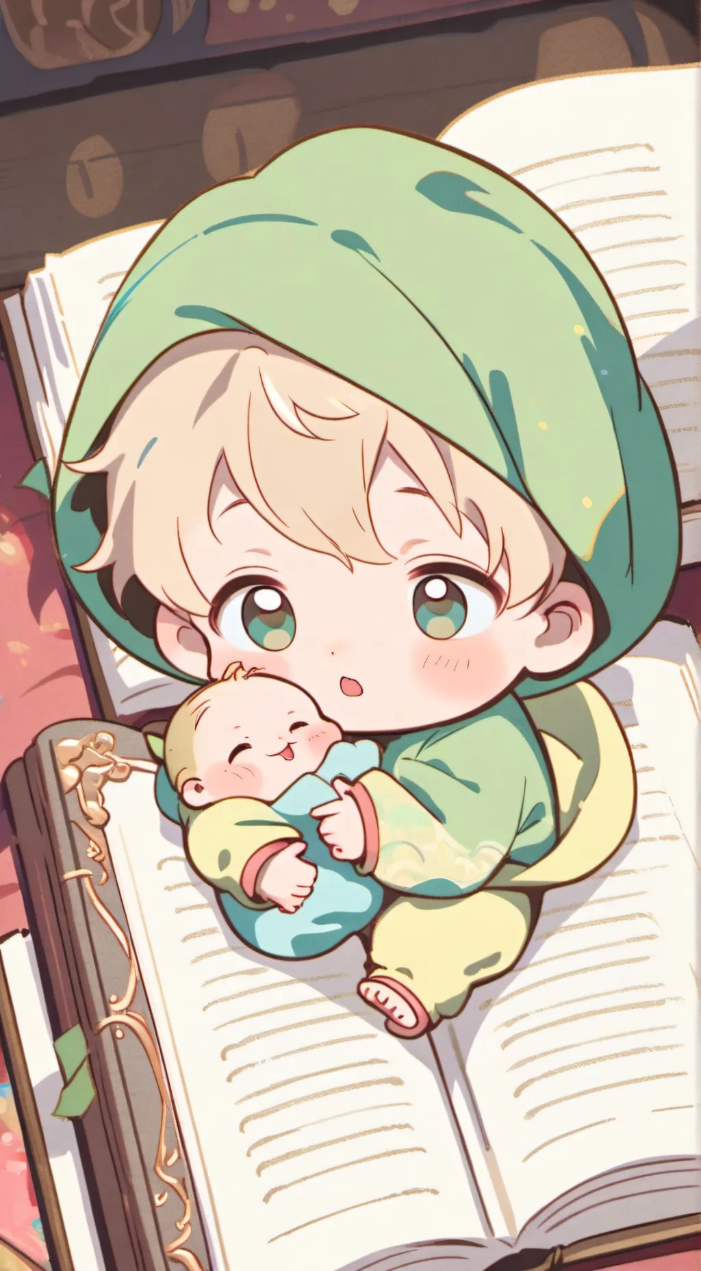 ai character: Book Babies background